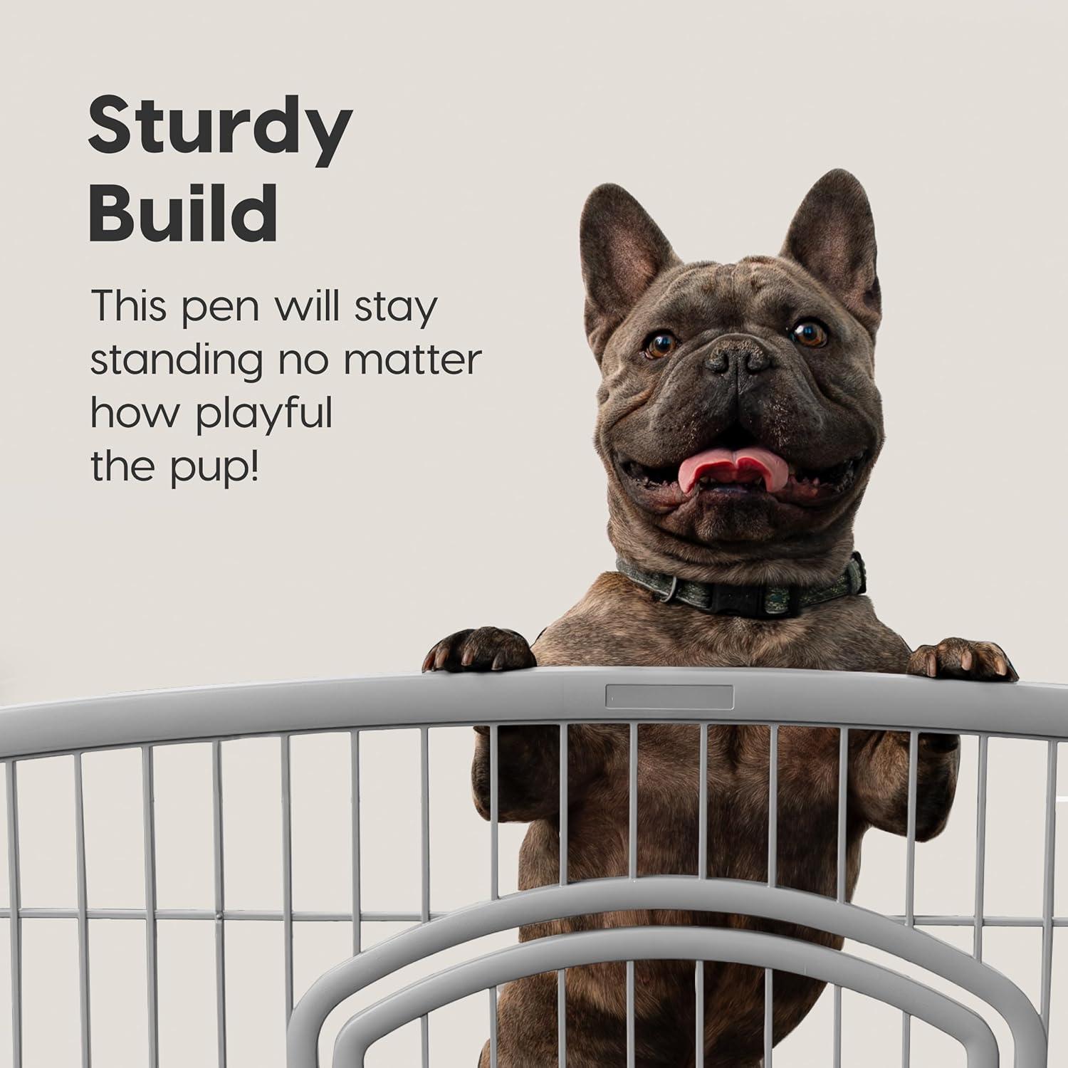 34.25'' H 8 Panel Exercise Pen With Door