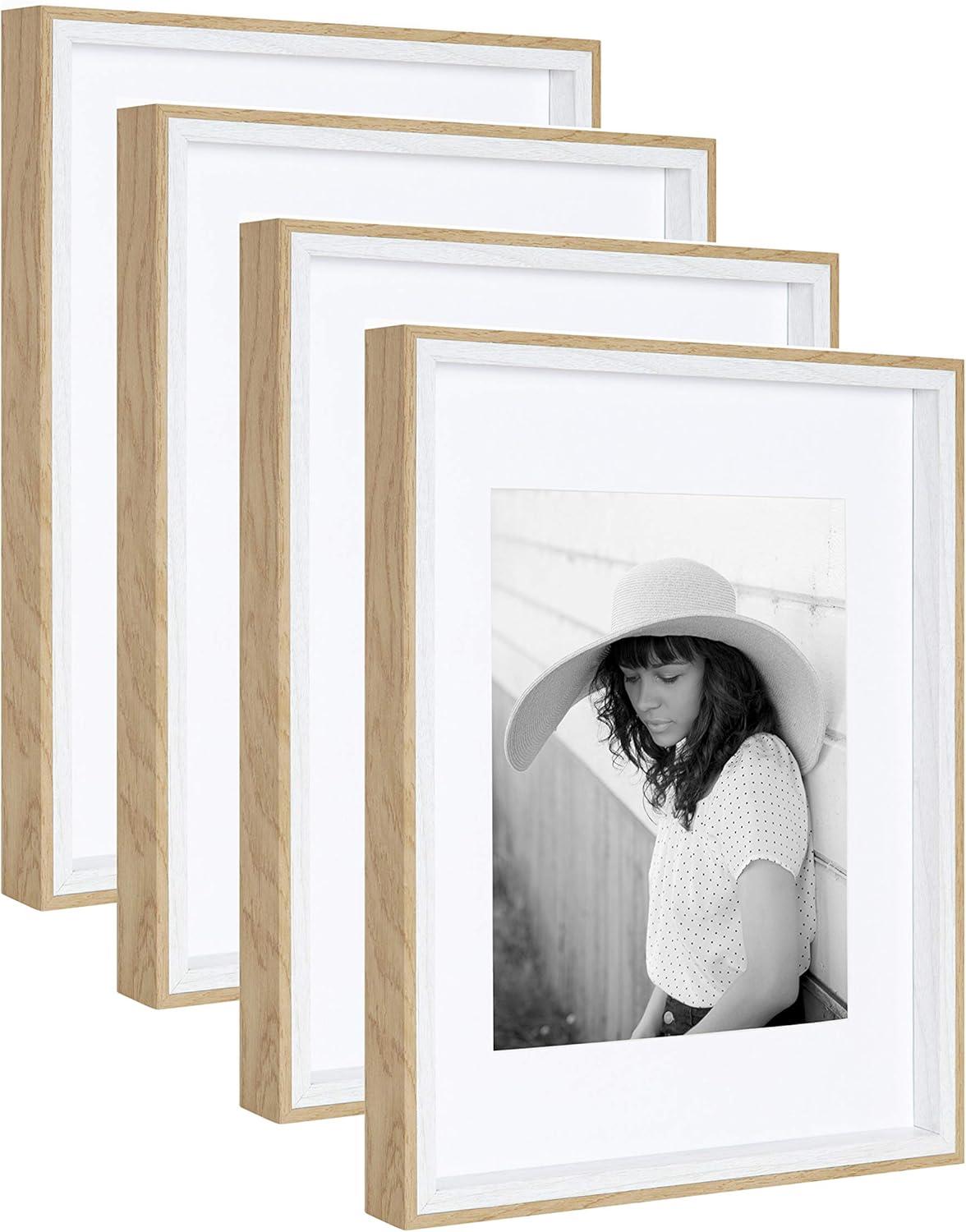 Scandinavian-Inspired Gibson Frame Set, 11" x 14", White and Natural