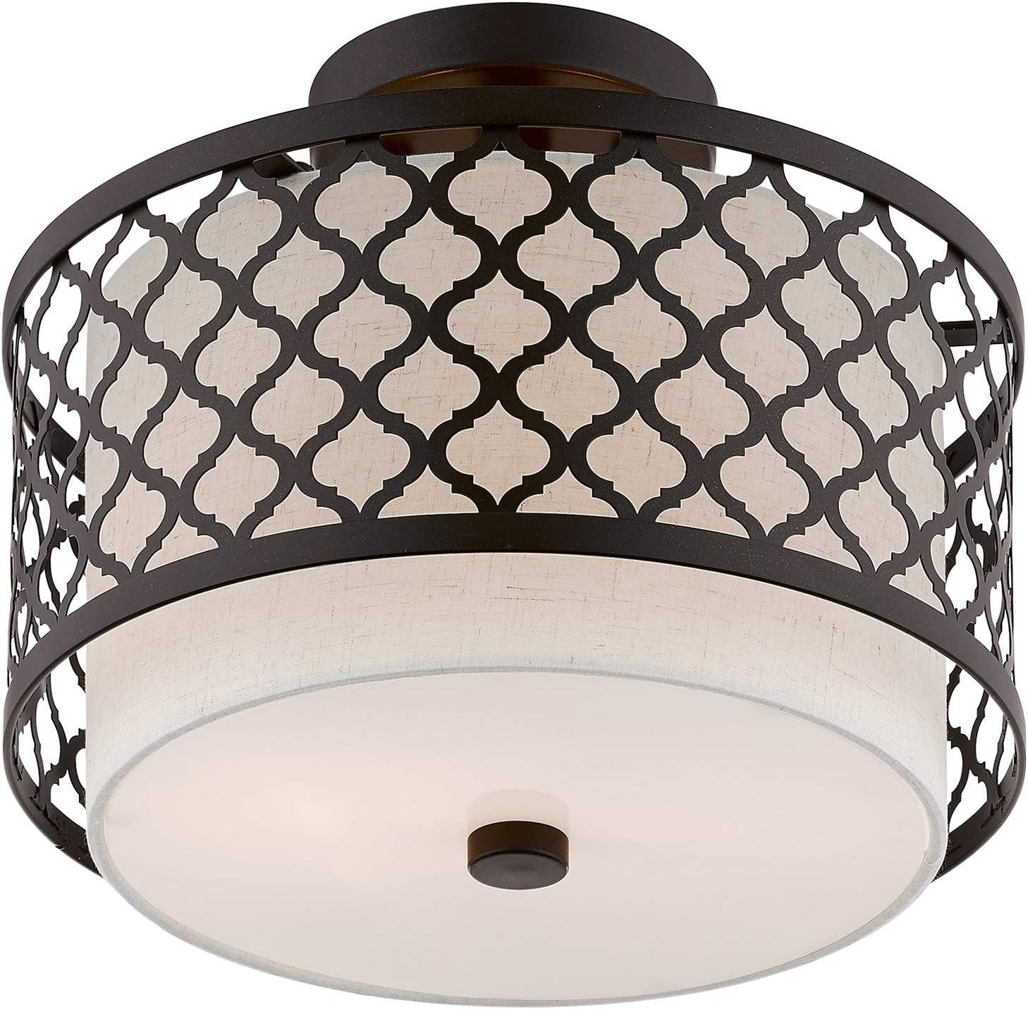Livex Lighting Arabesque 2 - Light Semi-Flush Mount in  English Bronze