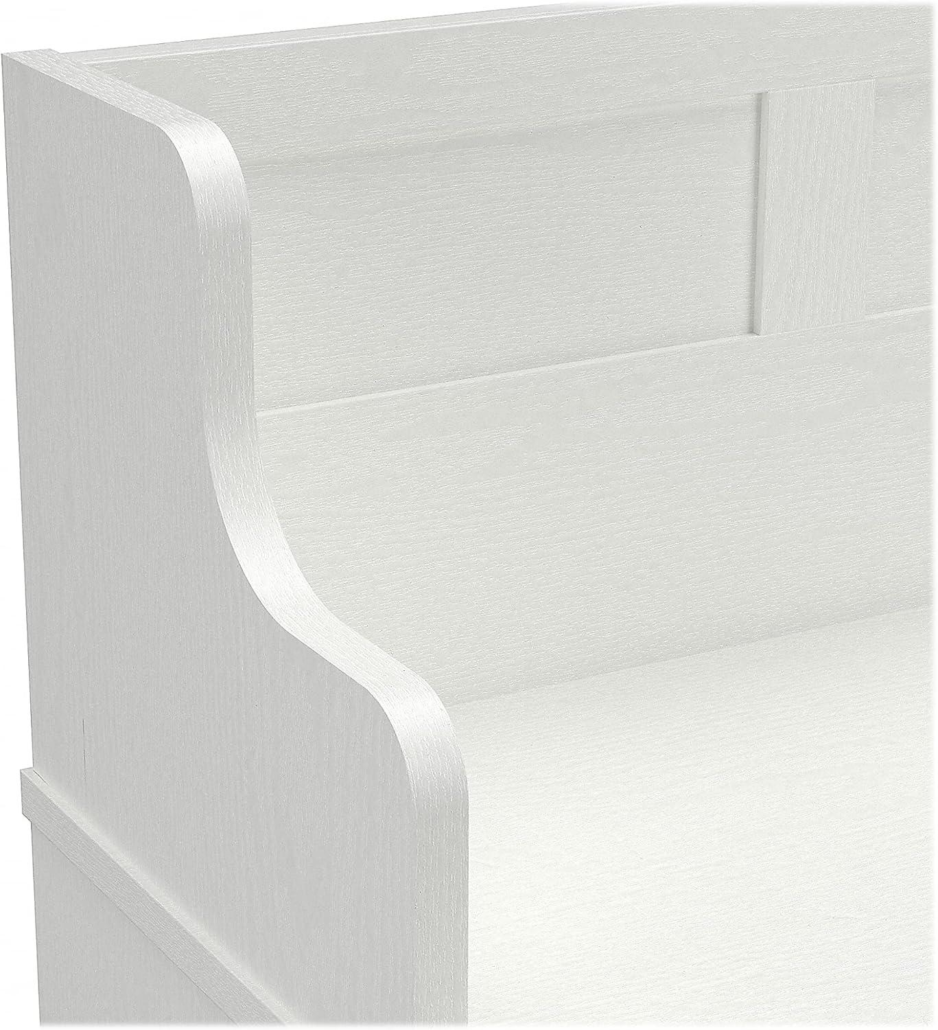 Woodland 40W Entryway Bench with Doors in White Ash - Engineered Wood