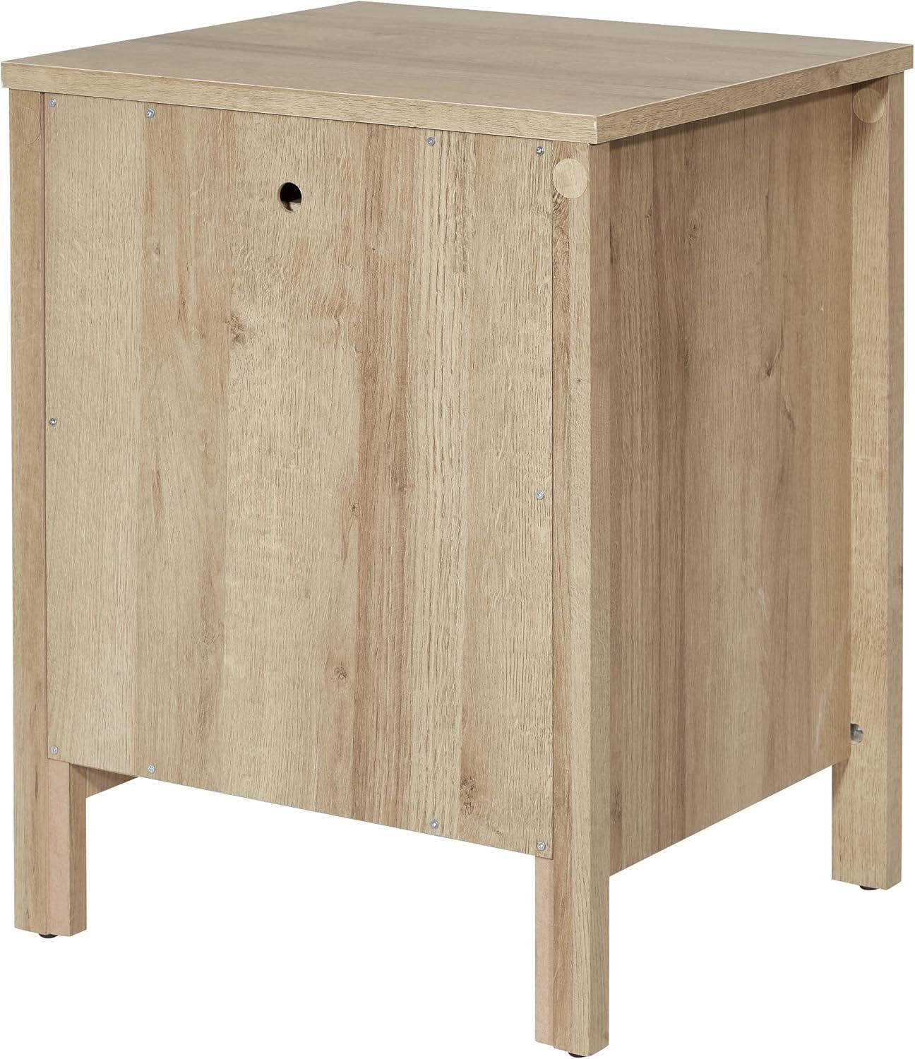 Stonebrook Nightstand with 2 USB Ports in Wood Canyon Oak Finish