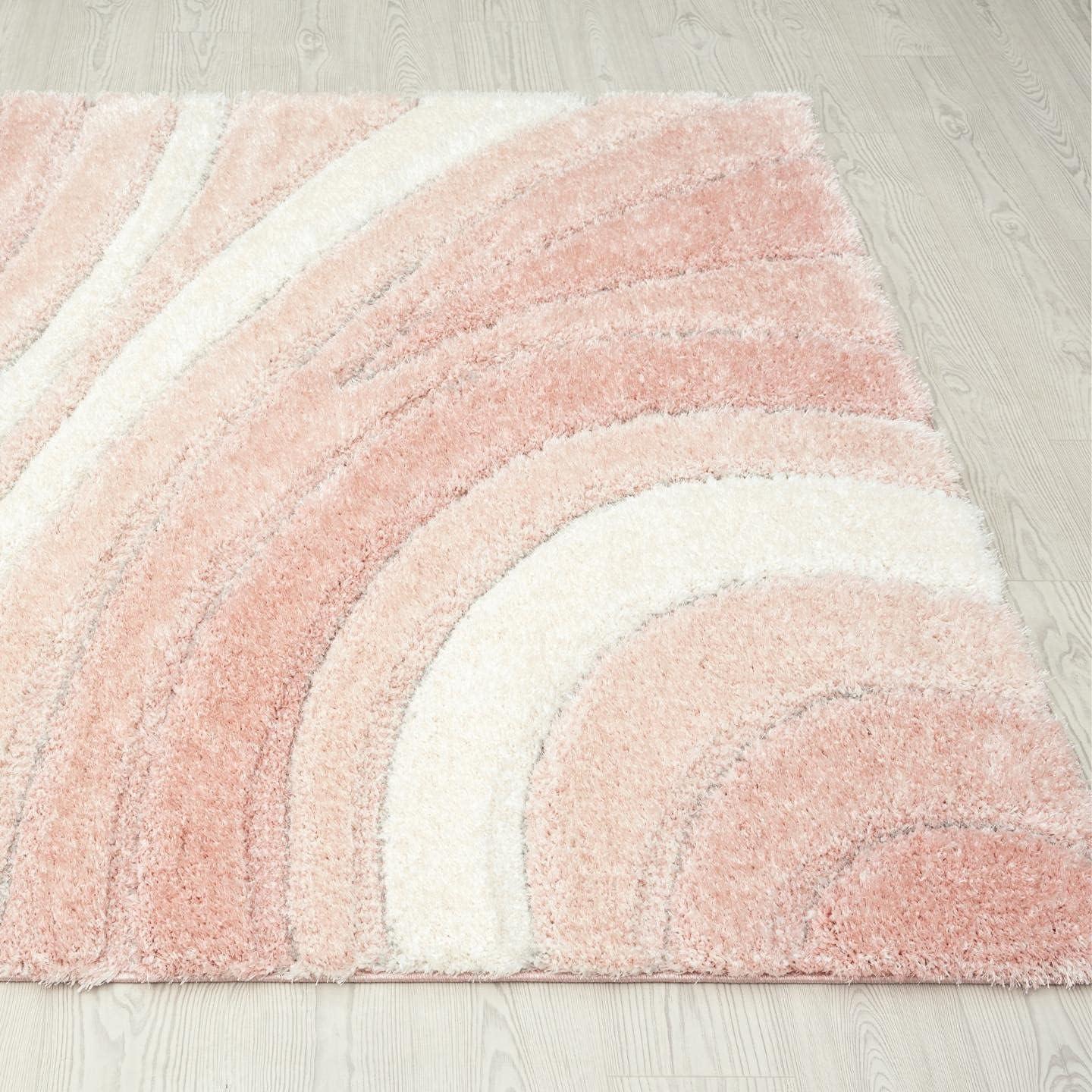 Luxe Weavers Modern Shag Geometric Area Rug, Turquoise 5x7