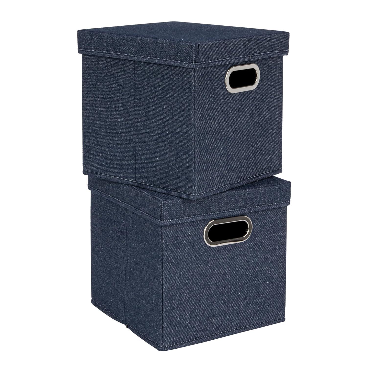 Household Essentials Household Essentials Fabric Decorative Bin (Set of 2)
