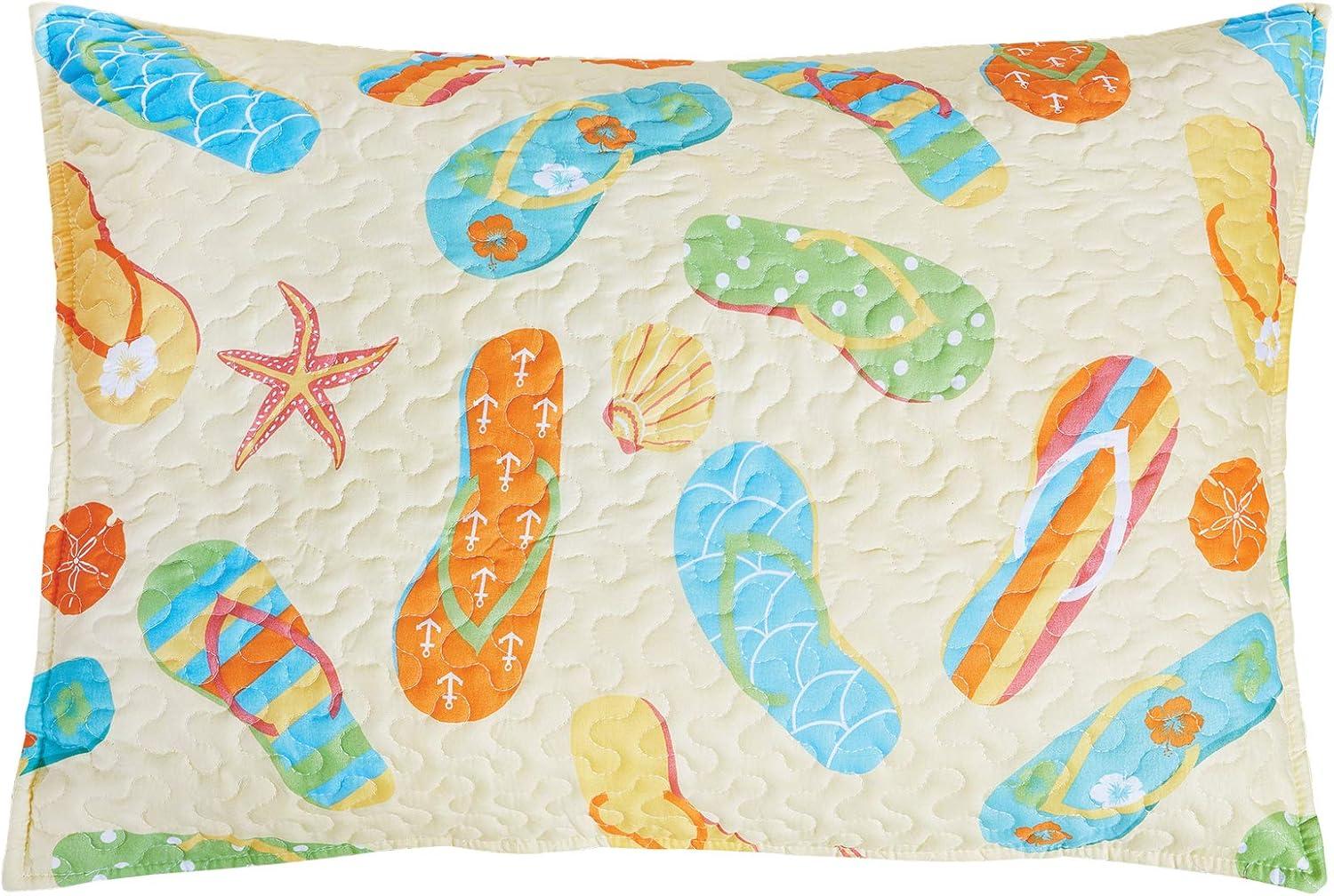 Sunny Splash Cotton Reversible Quilt Set