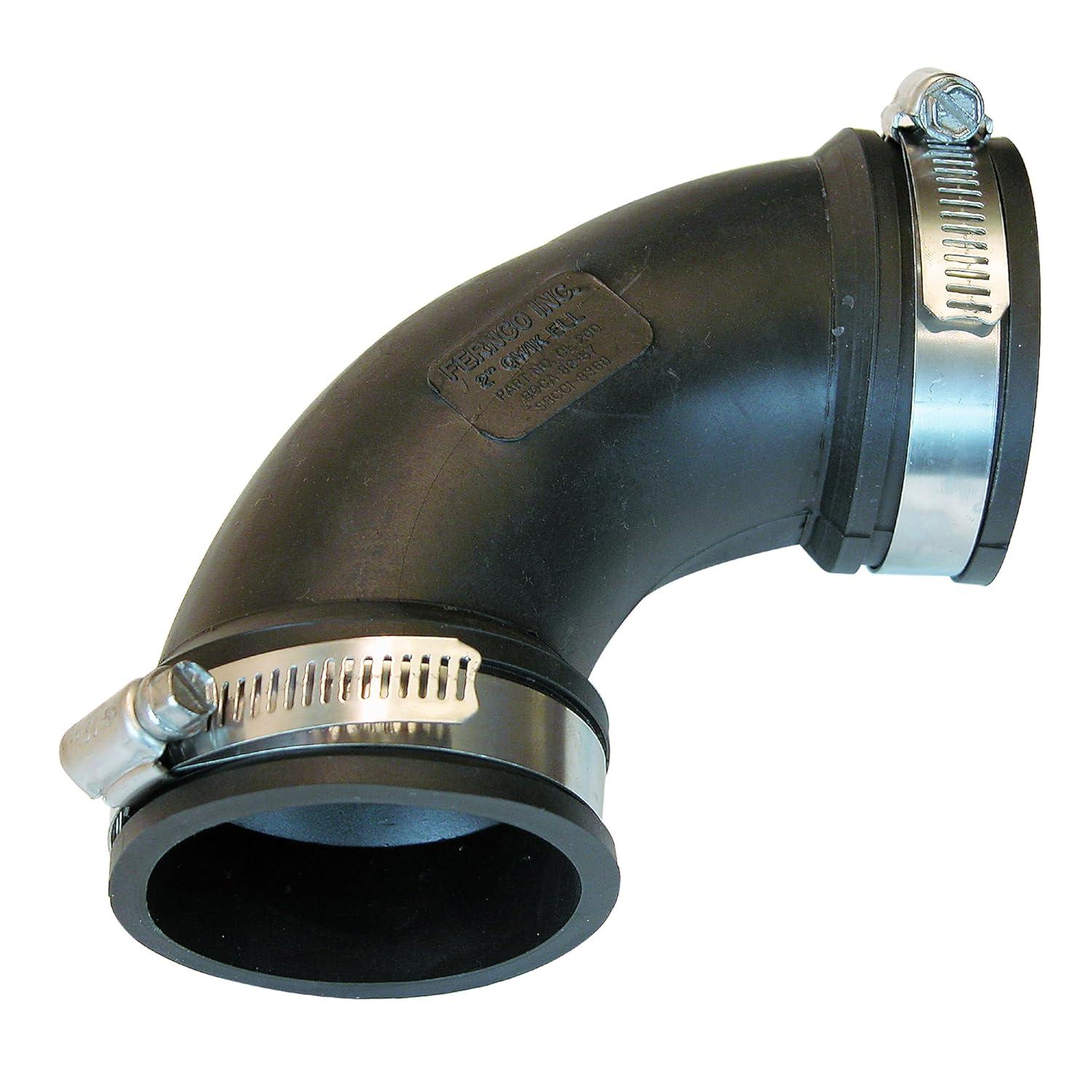 Fernco Schedule 40 2 in. Hub x 2 in. Dia. Hub PVC Elbow