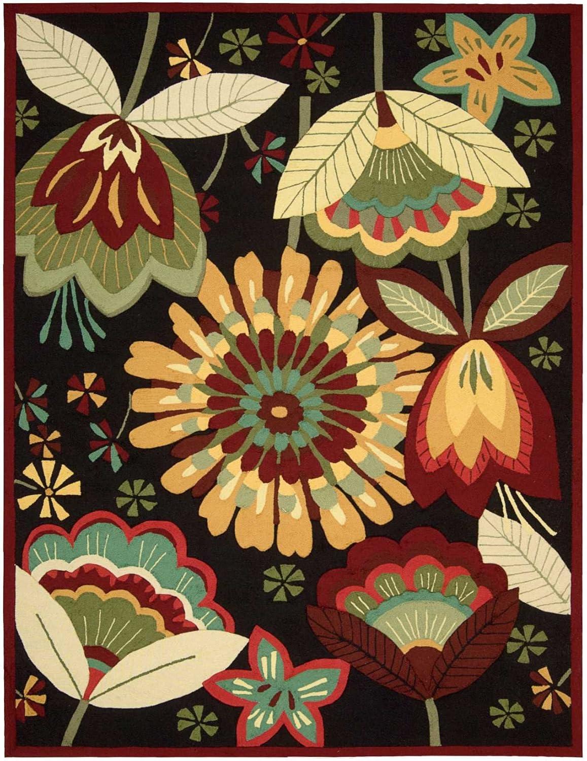 Braided Black Synthetic 5' x 7' Handmade Reversible Rug