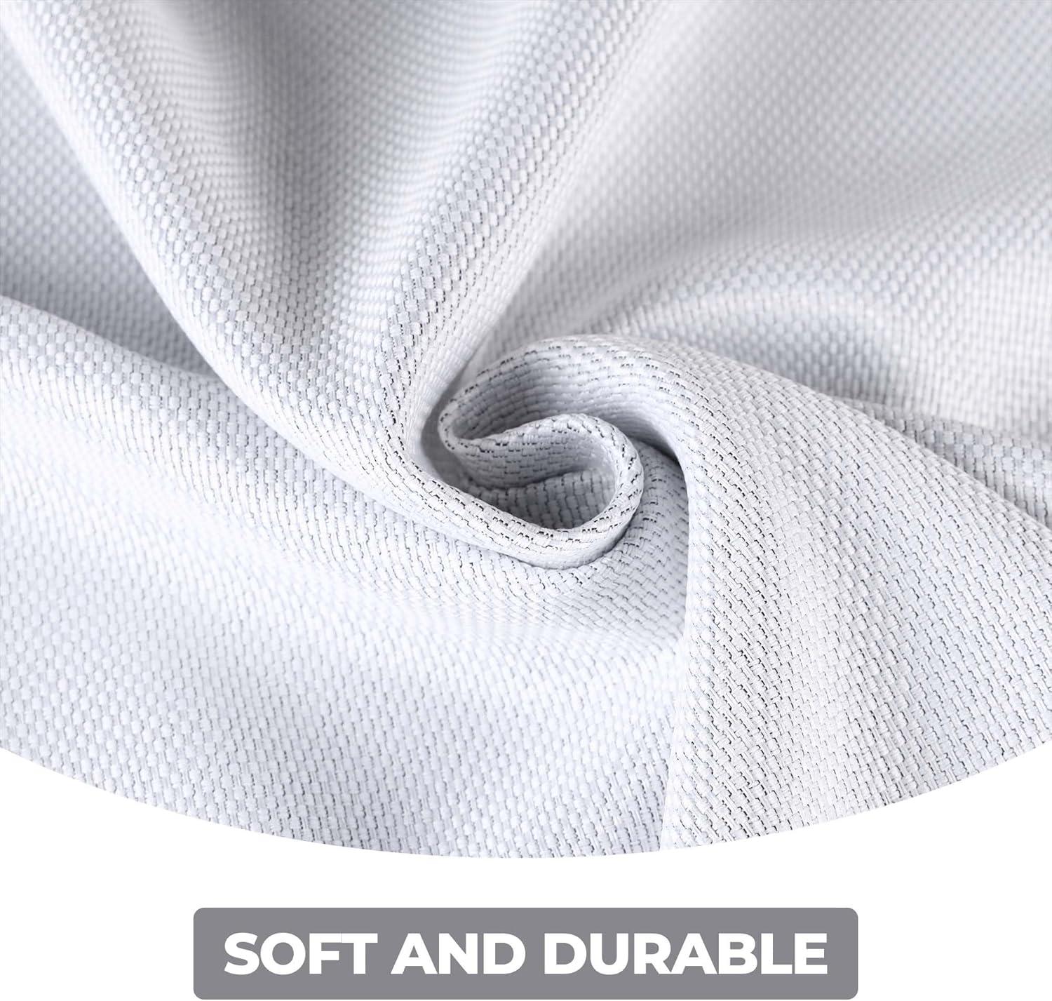 Platinum 84" Textured Blackout Polyester Grommet Curtains