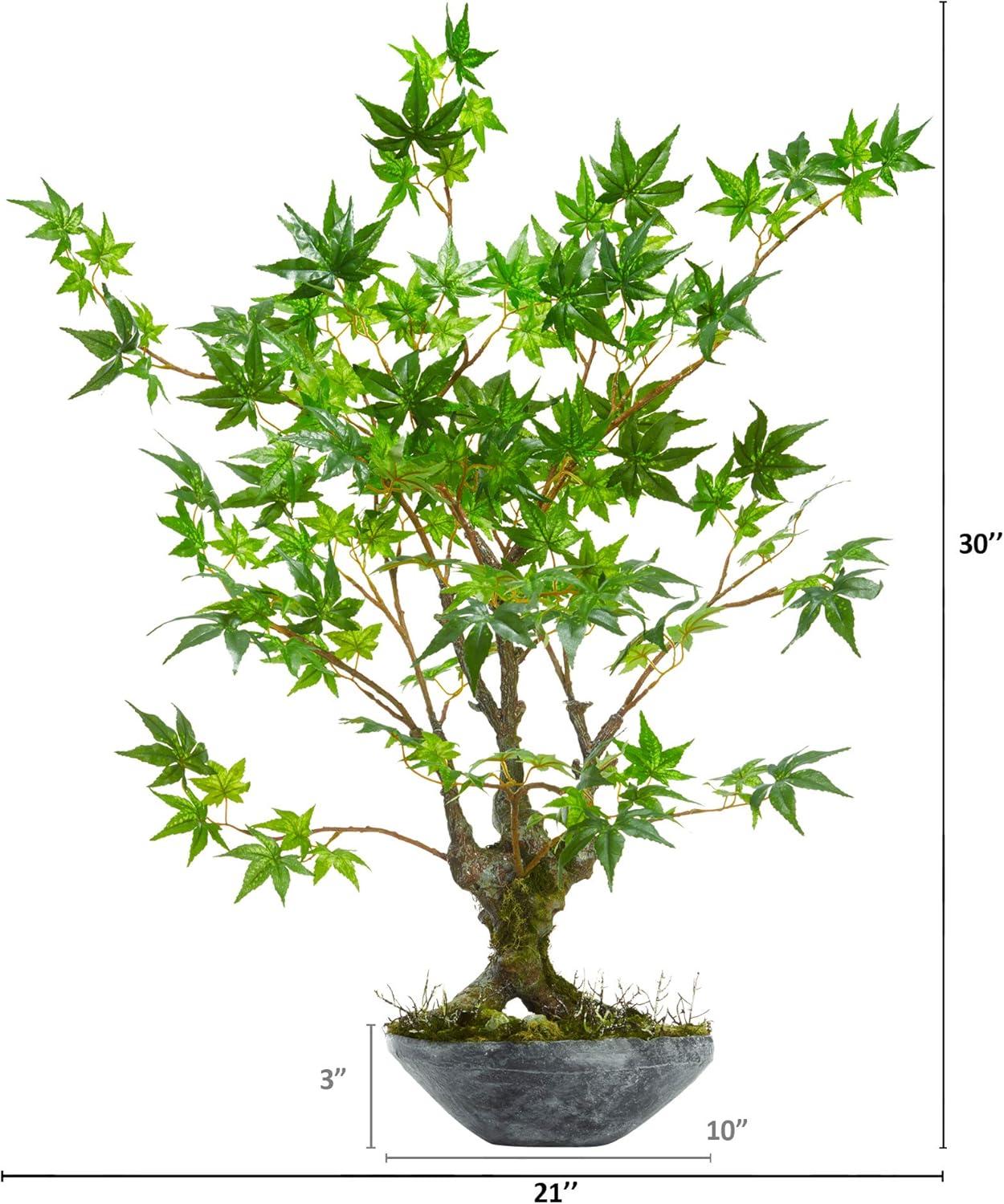 Nearly Natural 30” Maple Bonsai Artificial Tree in Planter