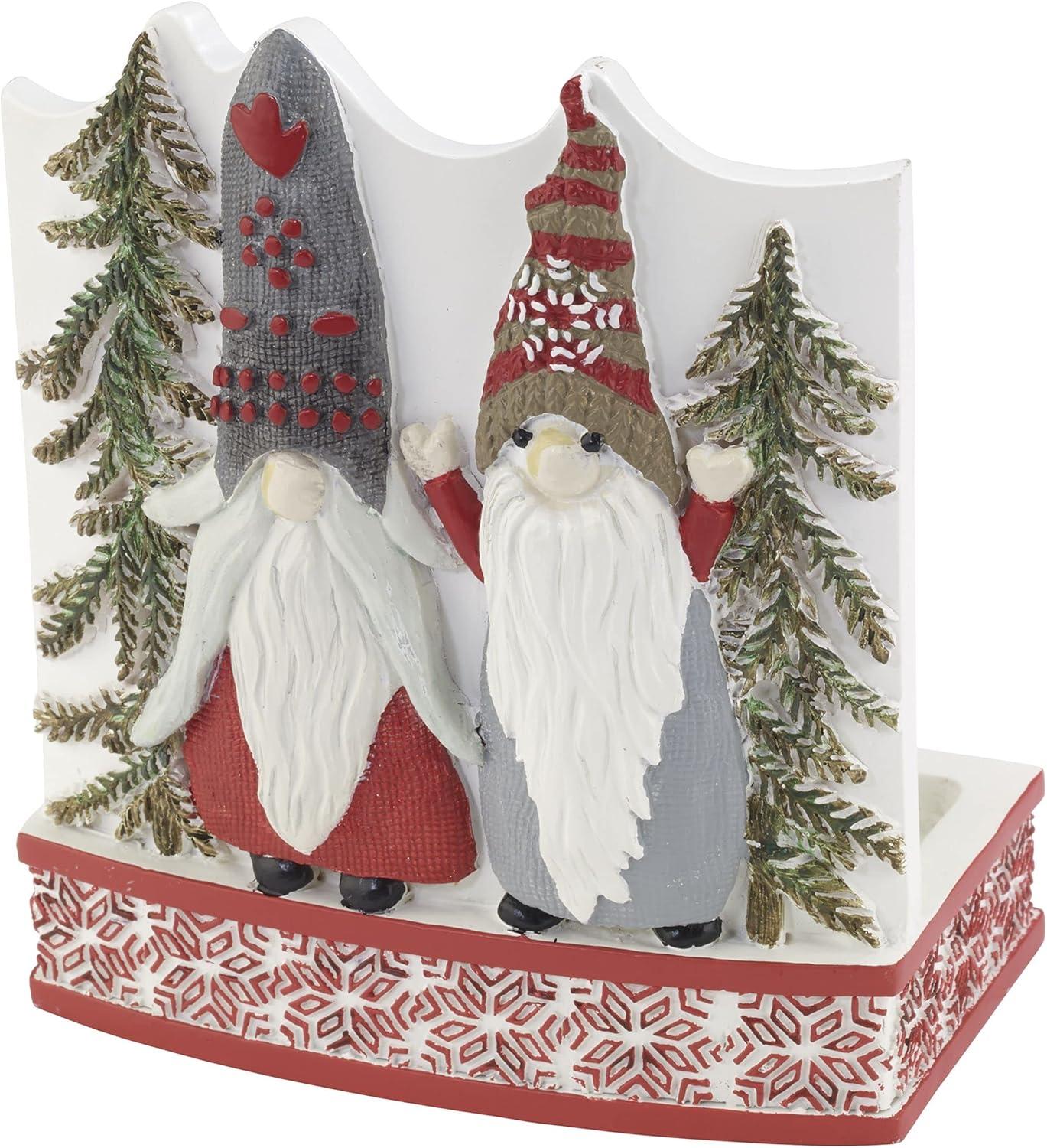 Festive Christmas Gnomes Resin Toothbrush Holder