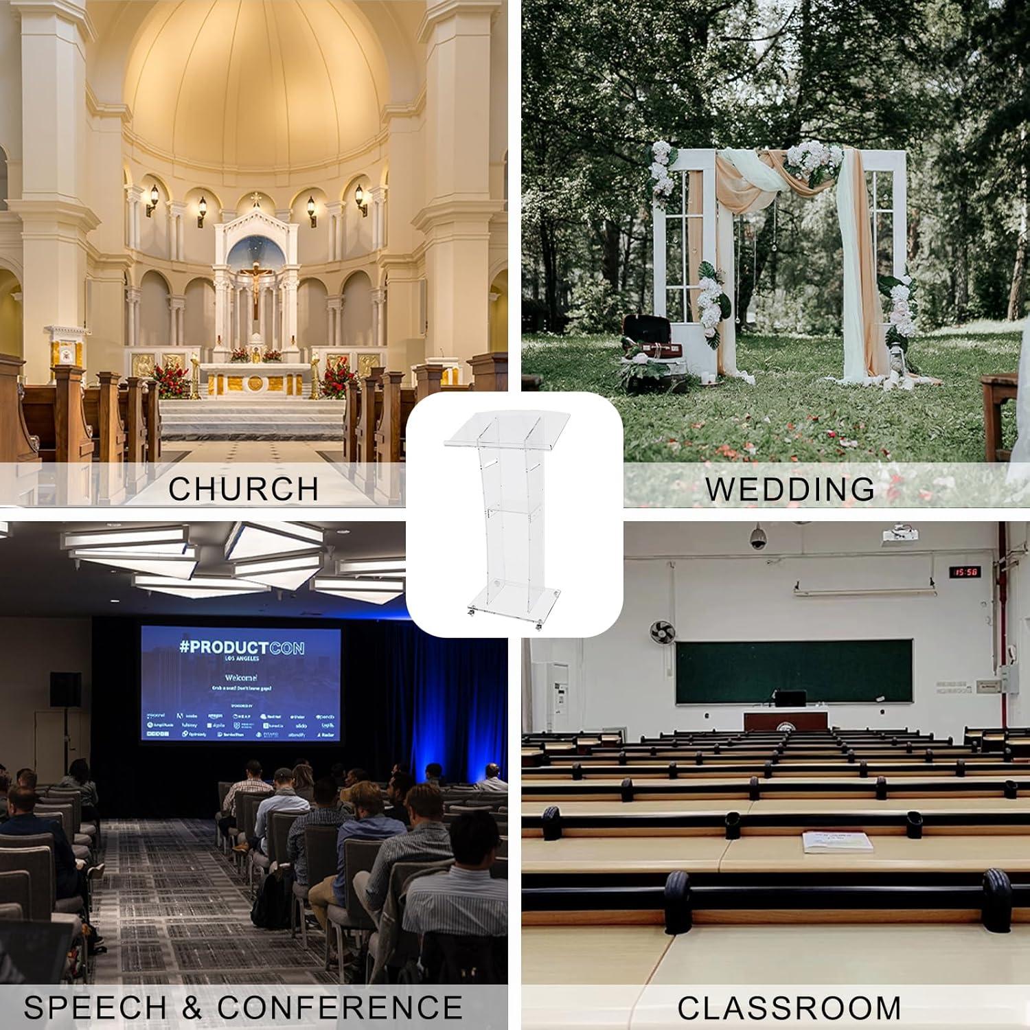 VEVOR 47.2'' Bamboo Full Podium