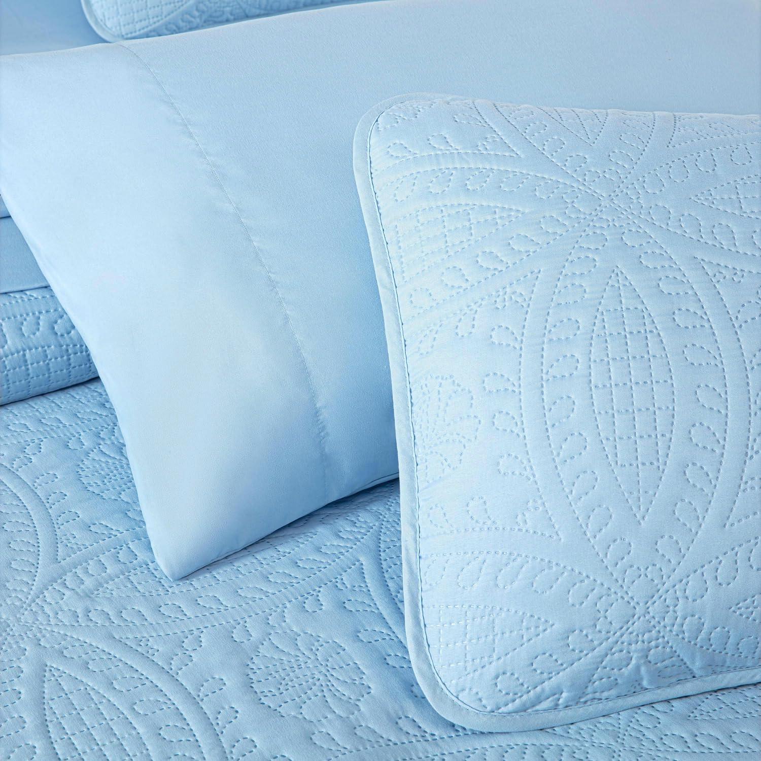 Chezmoi Collection Liam Microfiber 7 Piece Bed in a Bag Comforter Set