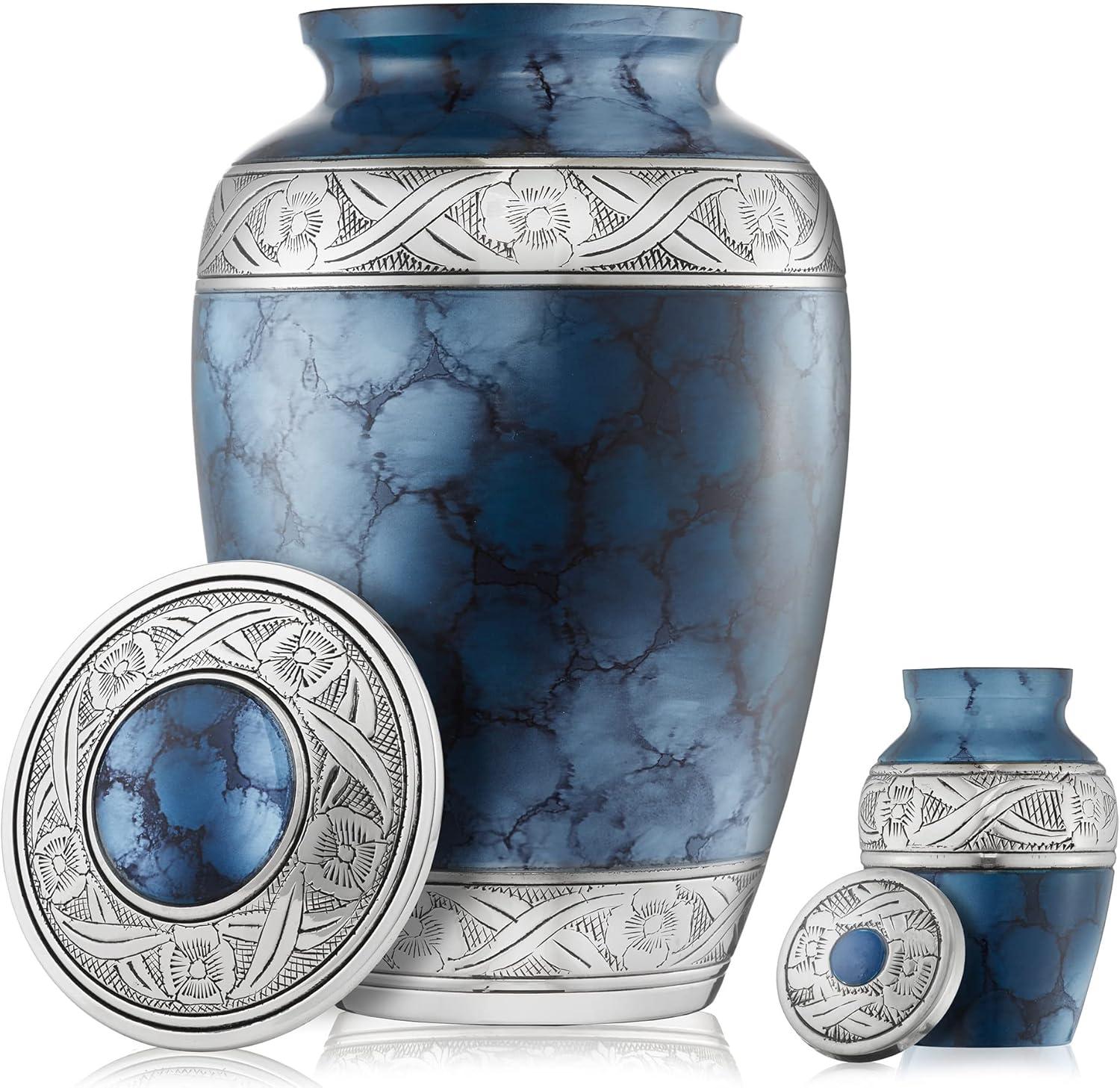 Reminded Decorative Urn Set, 1 Large and 4 Small