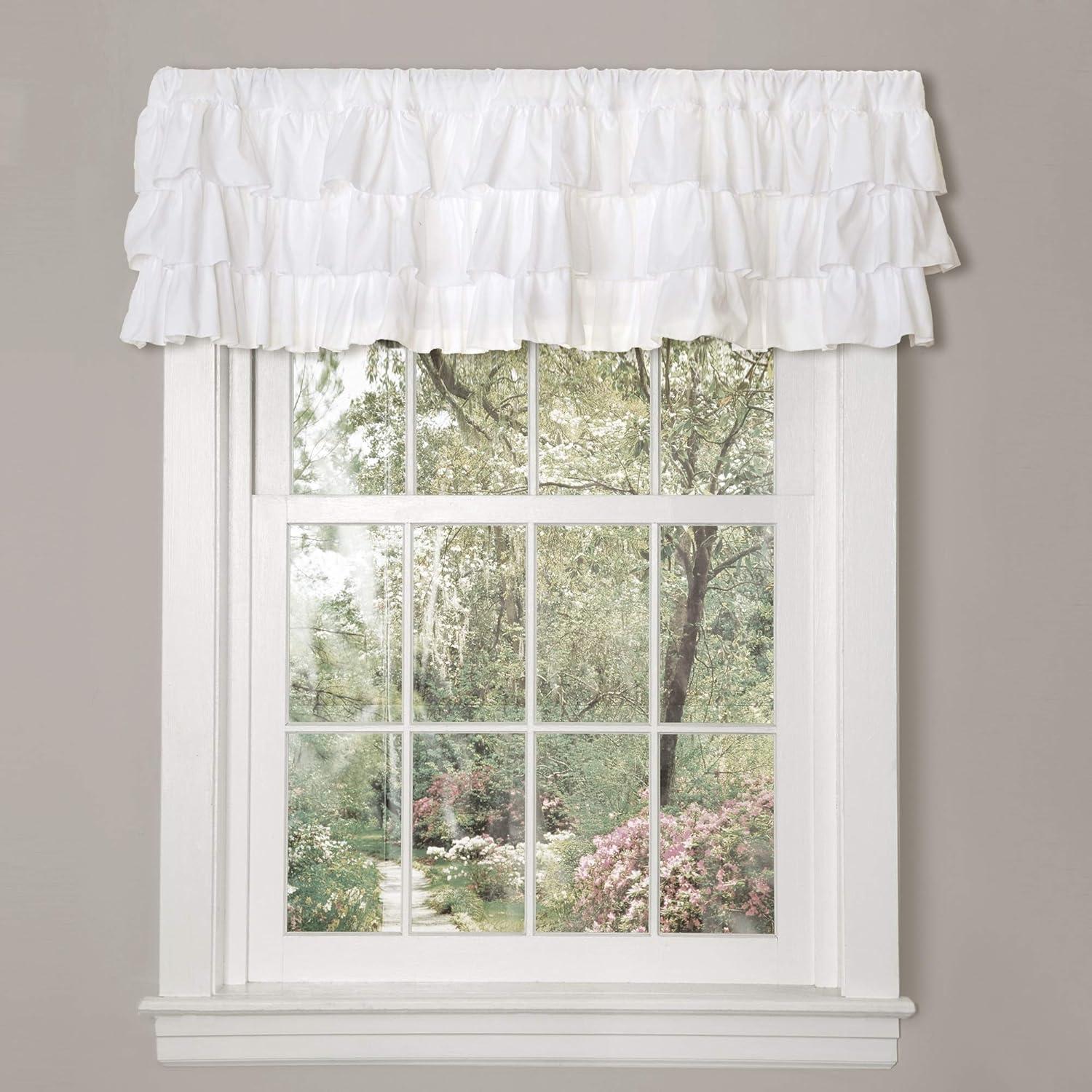 Belle Ruffled 84'' W Window Valance