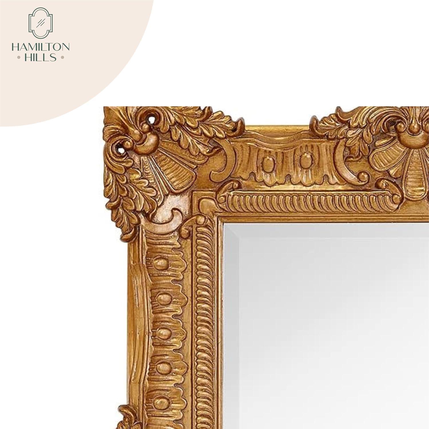 Hamilton Hills Large Ornate Gold Baroque Frame Mirror