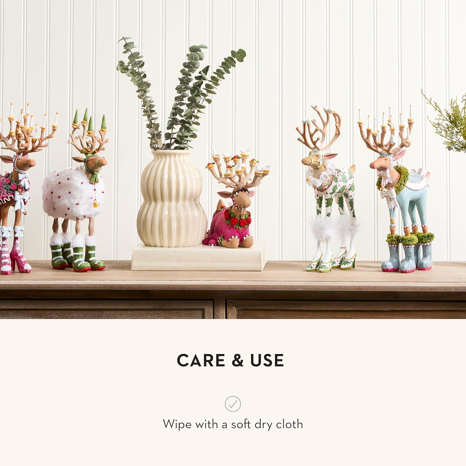 MACKENZIE-CHILDS Patience Brewster Dash Away Sitting Prancer Reindeer Figure