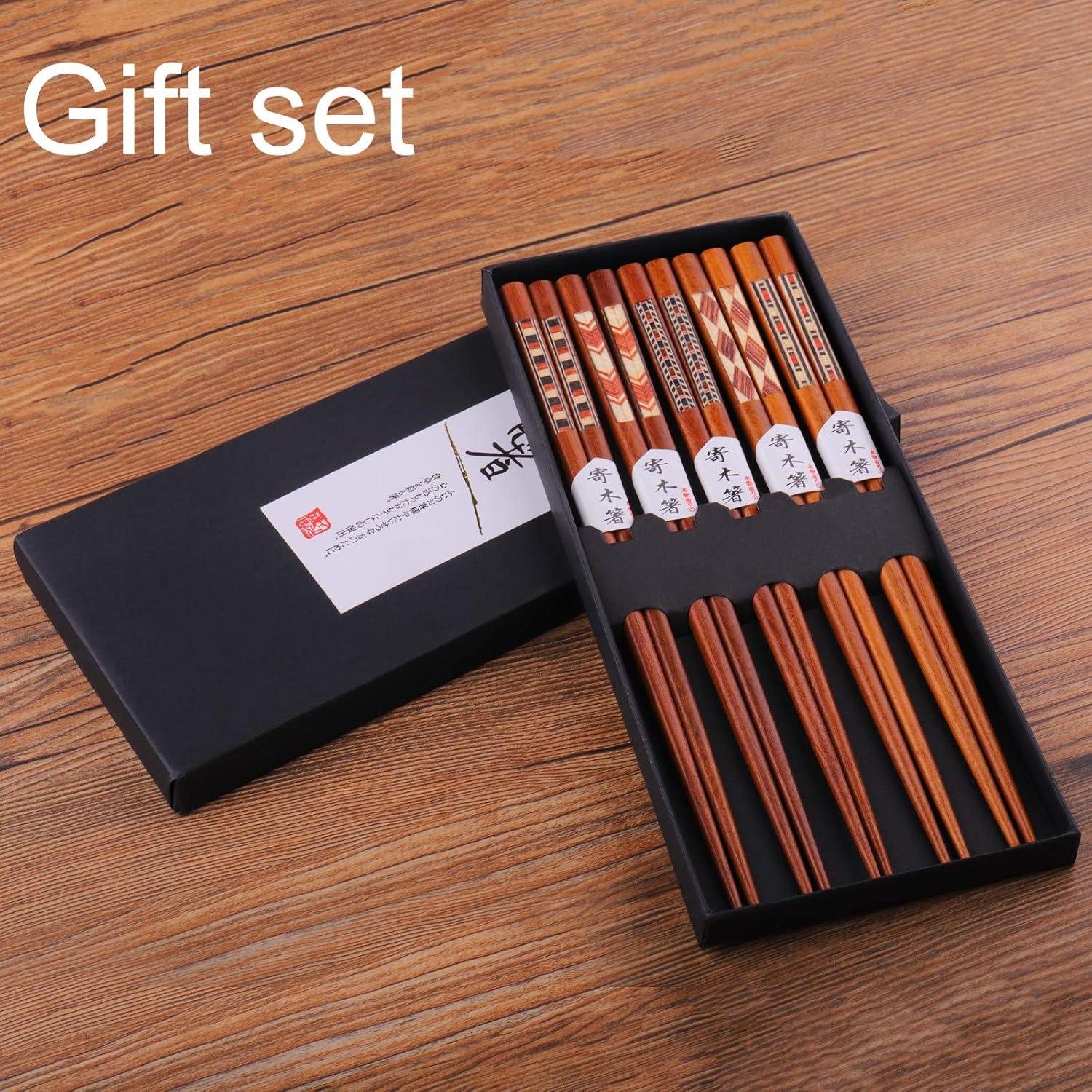 Clearance! Jklop Reusable Chopsticks Japanese Natural Wooden Classic Style Pairs Lightweight Hand Carved Sticks 8.8 Inch 22.5Cm Gift Set Tableware Kitchen Gadgets Khaki Wood Best Sale!