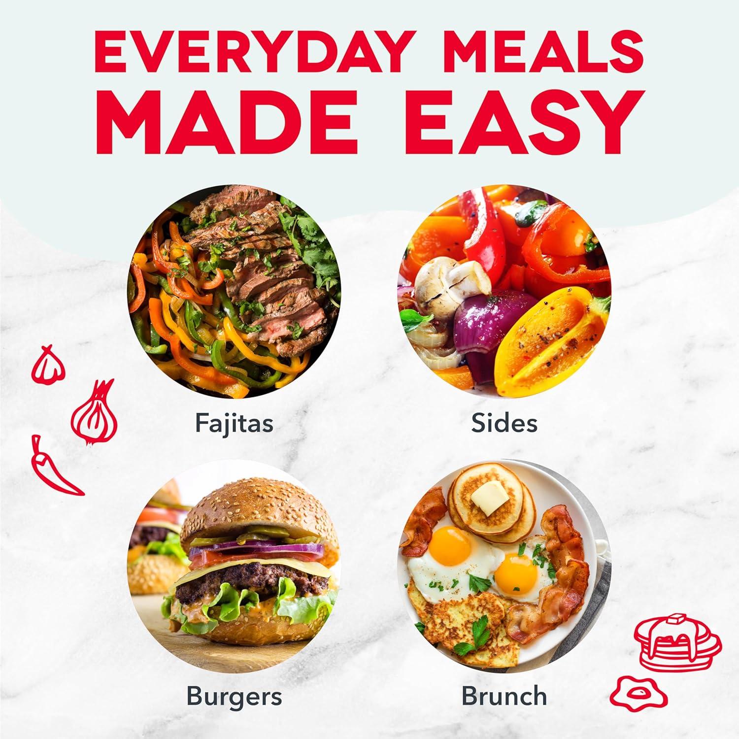 Black Rectangular Electric Griddle with Nonstick Cooking Plate