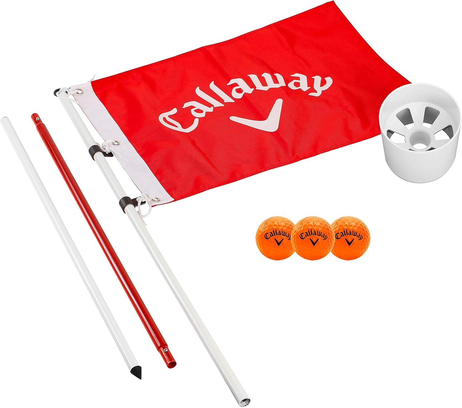 Callaway Golf Closest To The Pin Game Flagpole & Cup Set Red Putting Aids New