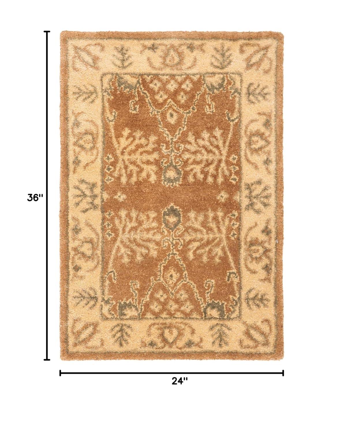 SAFAVIEH Bergama Tarah Oriental Wool Area Rug, Light Brown/Beige, 2' x 3'