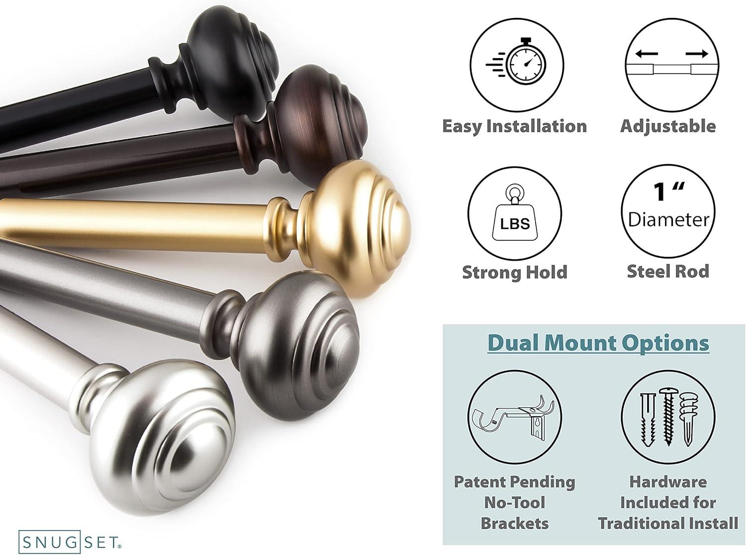 Taylor Steel Adjustable Single Curtain Rod