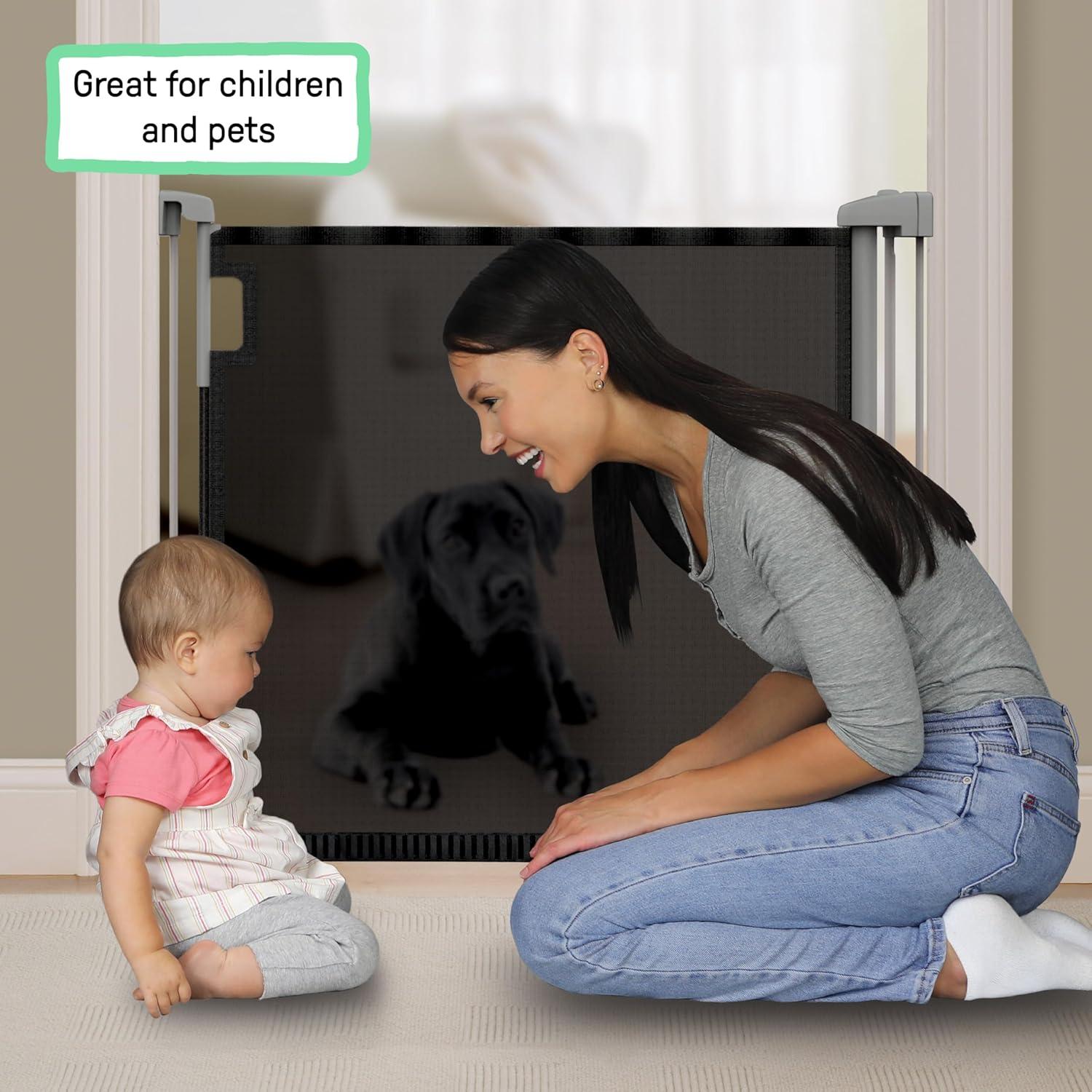 Open Box Ingenuity Infant Tuck Away Mesh Stairway Pet & Baby Gate w/Metal Frame