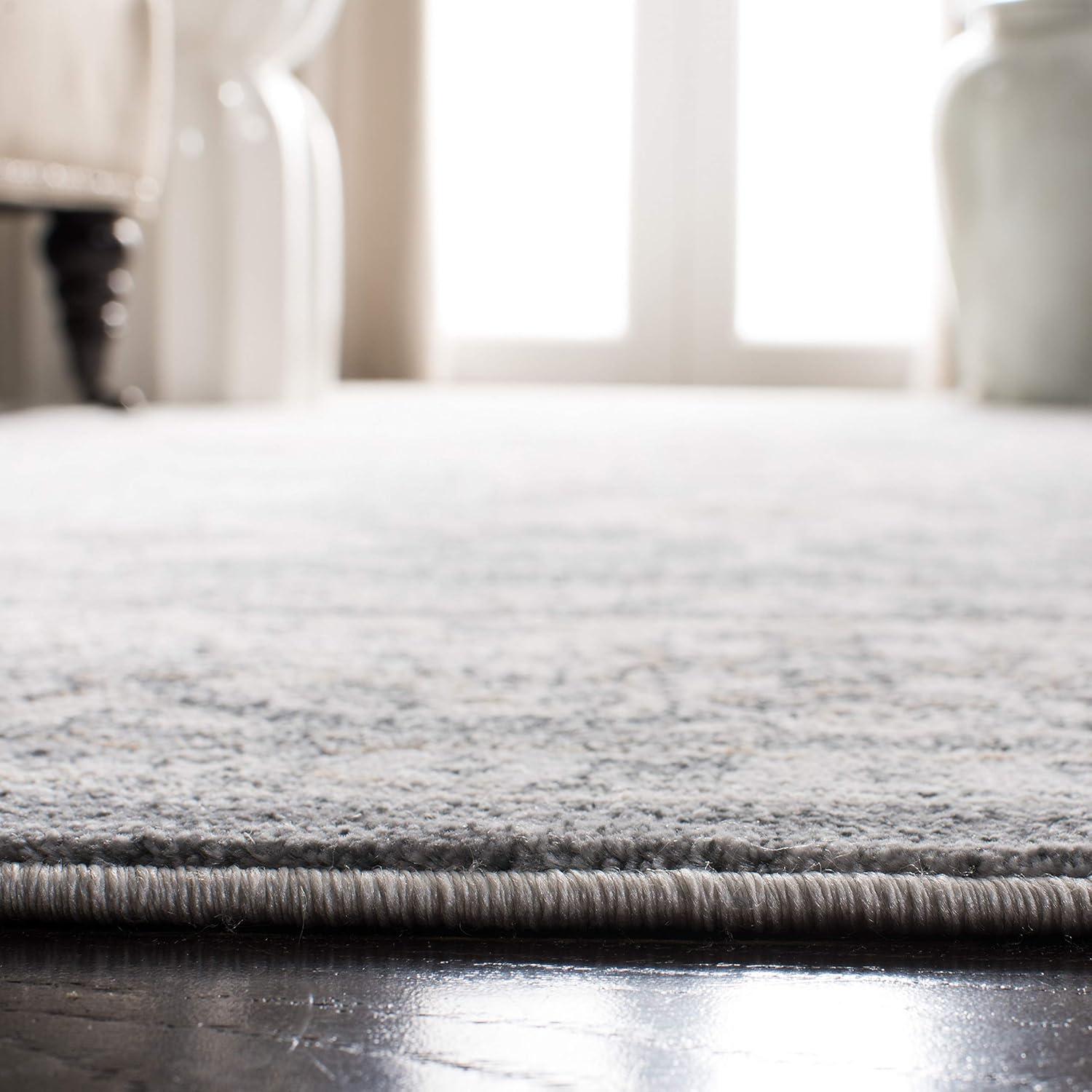 Isabella ISA916 Power Loomed Area Rug - Grey/Cream - 6'7"x6'7" - Safavieh.