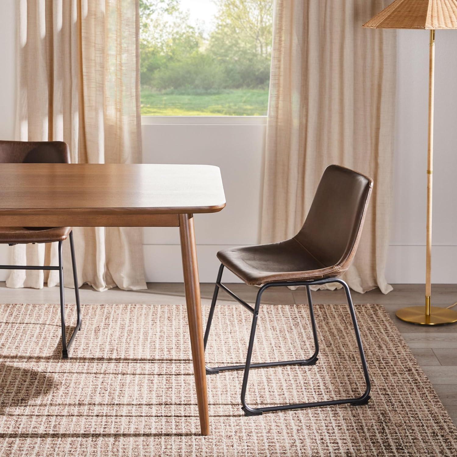 George Oliver Mid-Century 59" Modern Wood Tapered Legs Dining Table,kitchen table,dinning table