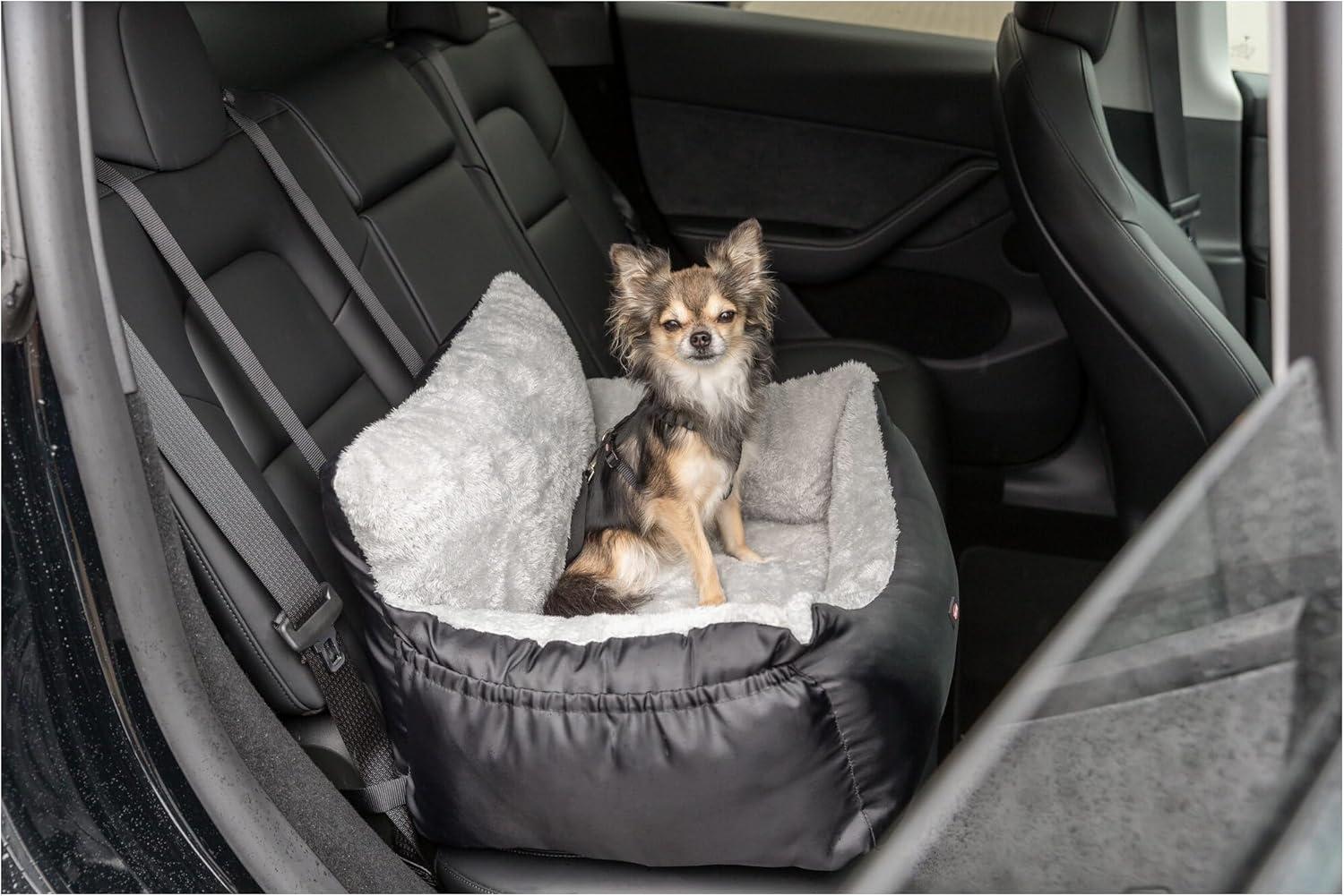 Convertible Black Soft Sided Pet Car Seat and Bed