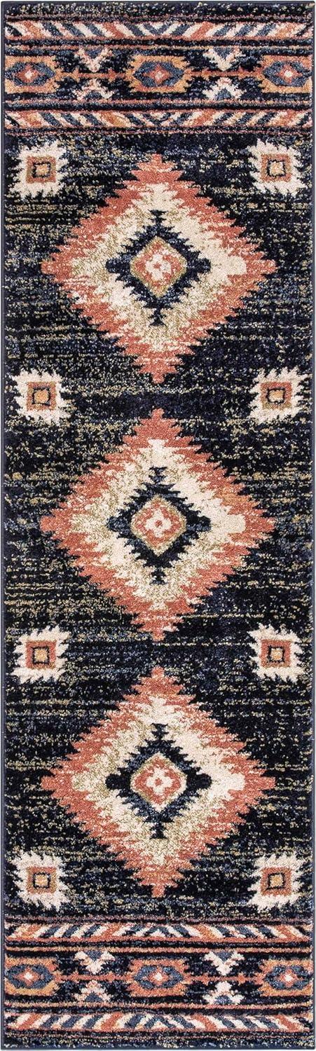 Lorelee Moroccan Southwestern Blue Beige Area Rug