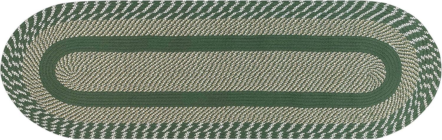Better Trends Newport Braid Reversible Indoor Utility Rug, 100% Polypropylene, 24" x 72" Runner, Sage