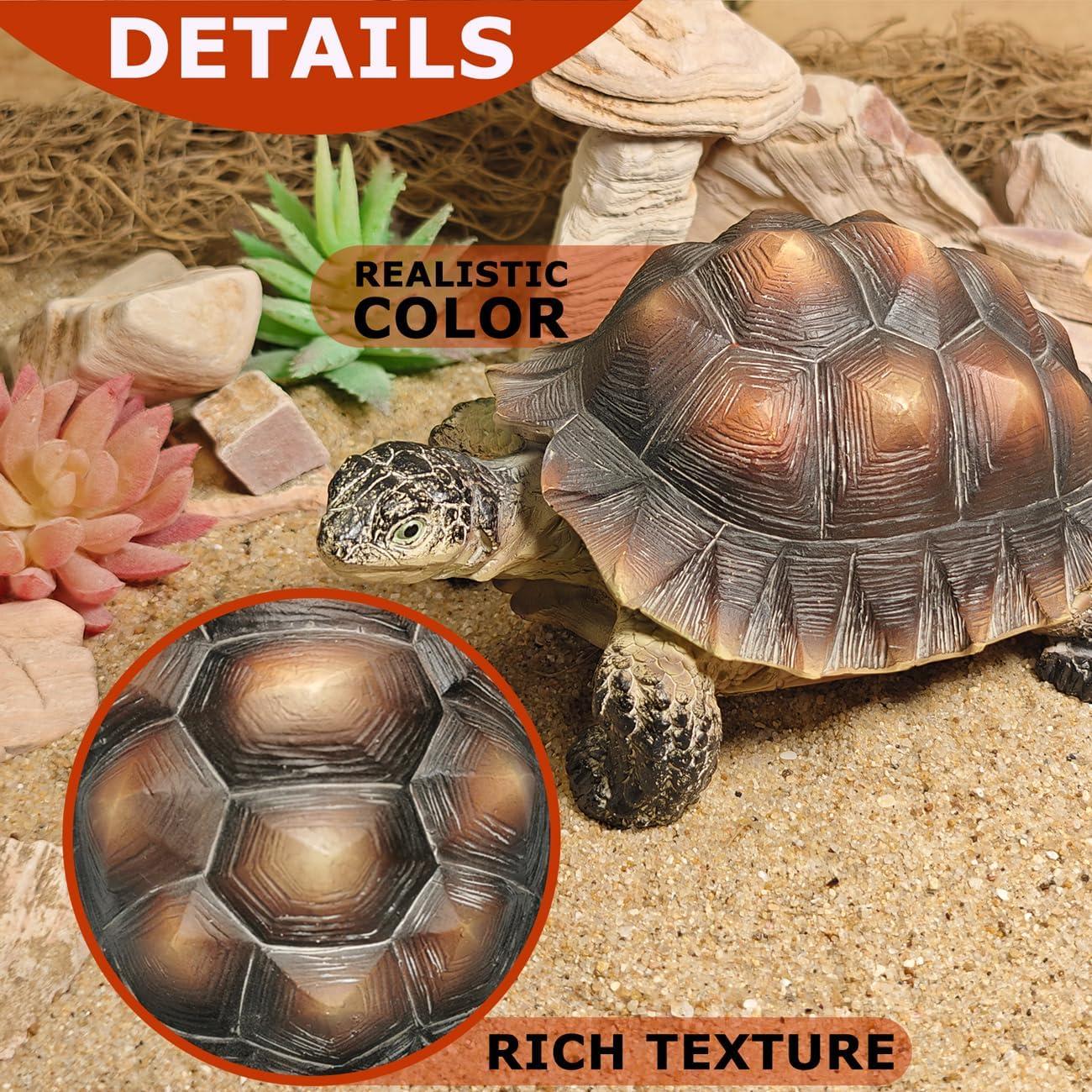 Realistic Brown Resin Turtle Garden Statue