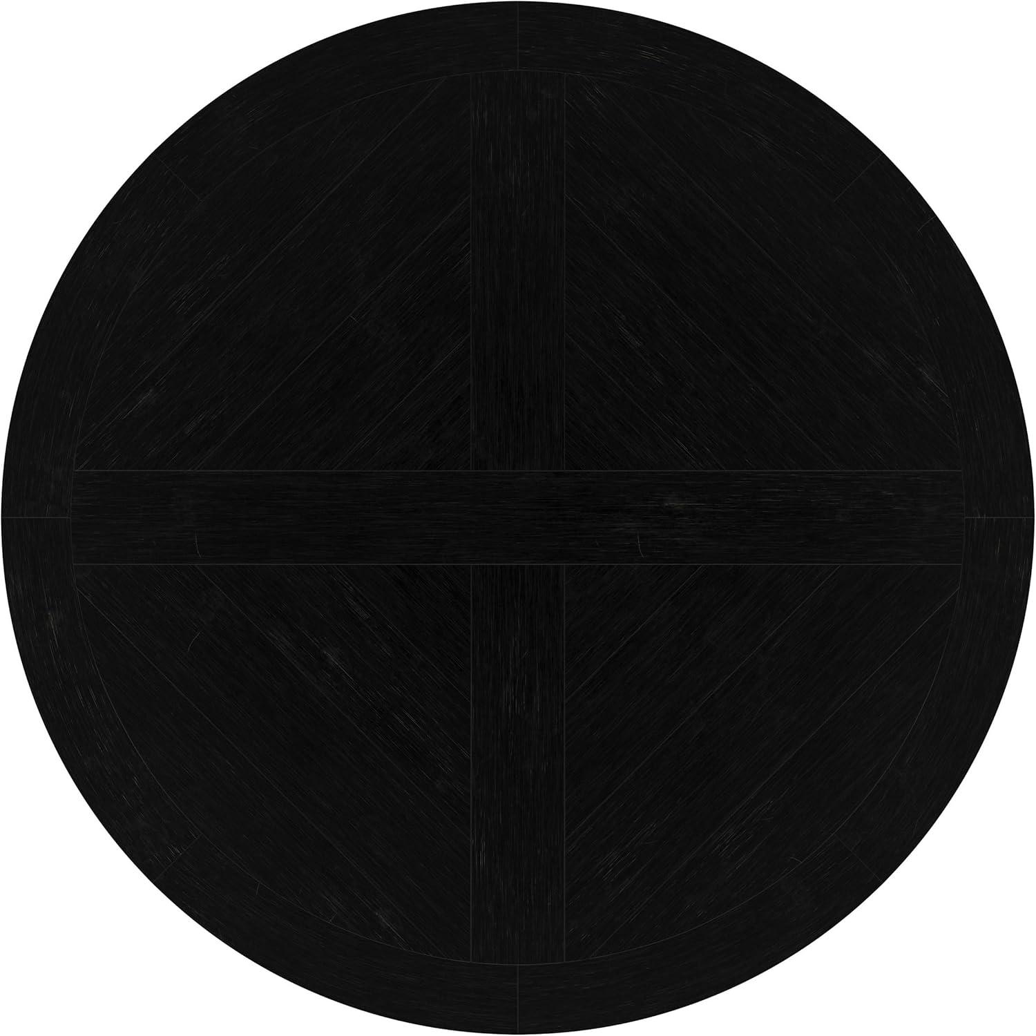 Coaster Florence Wood Round 60-inch Pedestal Base Dining Table Black