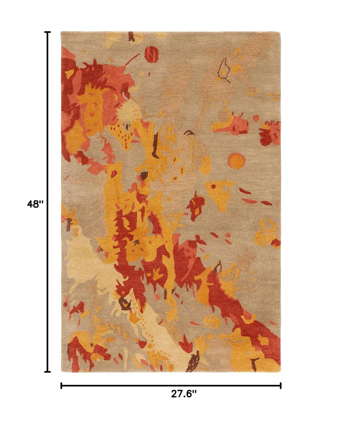 Soho SOH216 Hand Tufted Accent Rug - Beige/Multi - 2'3"x4' - Safavieh.
