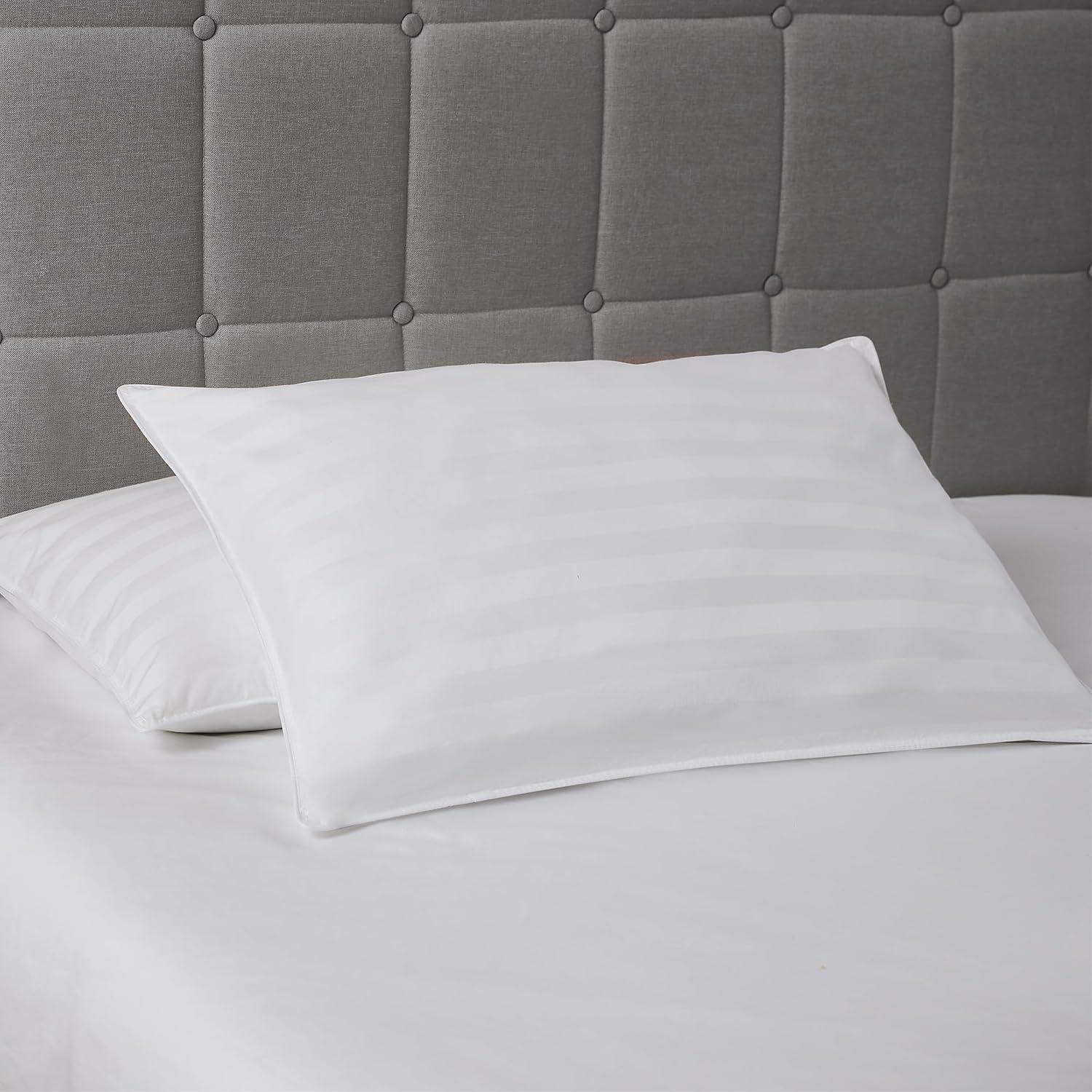 White Hypoallergenic Polyester King Pillow for Stomach Sleepers