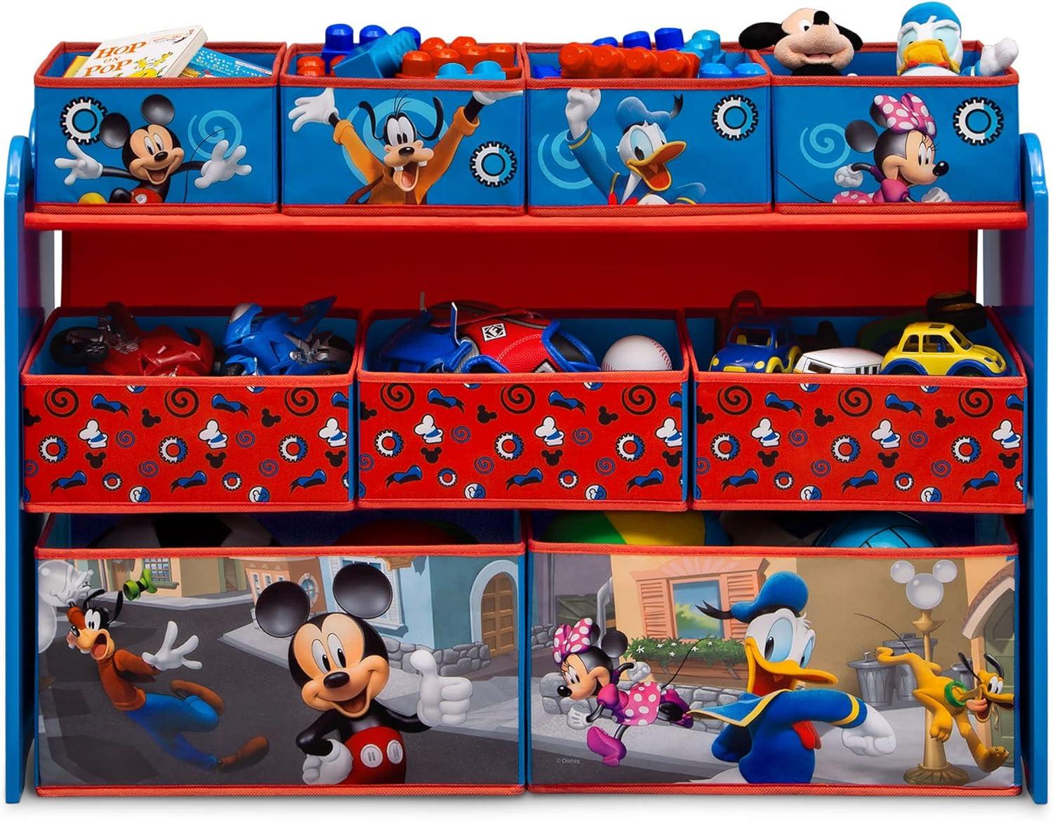 Delta Children Deluxe 9 Bin Design and Store Toy Organizer - Mickey Mouse