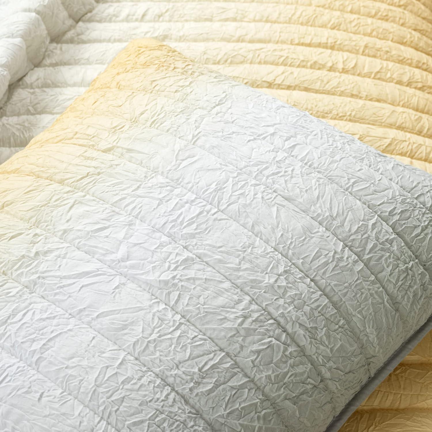 Crinkle Ombre Microfiber Quilt Set