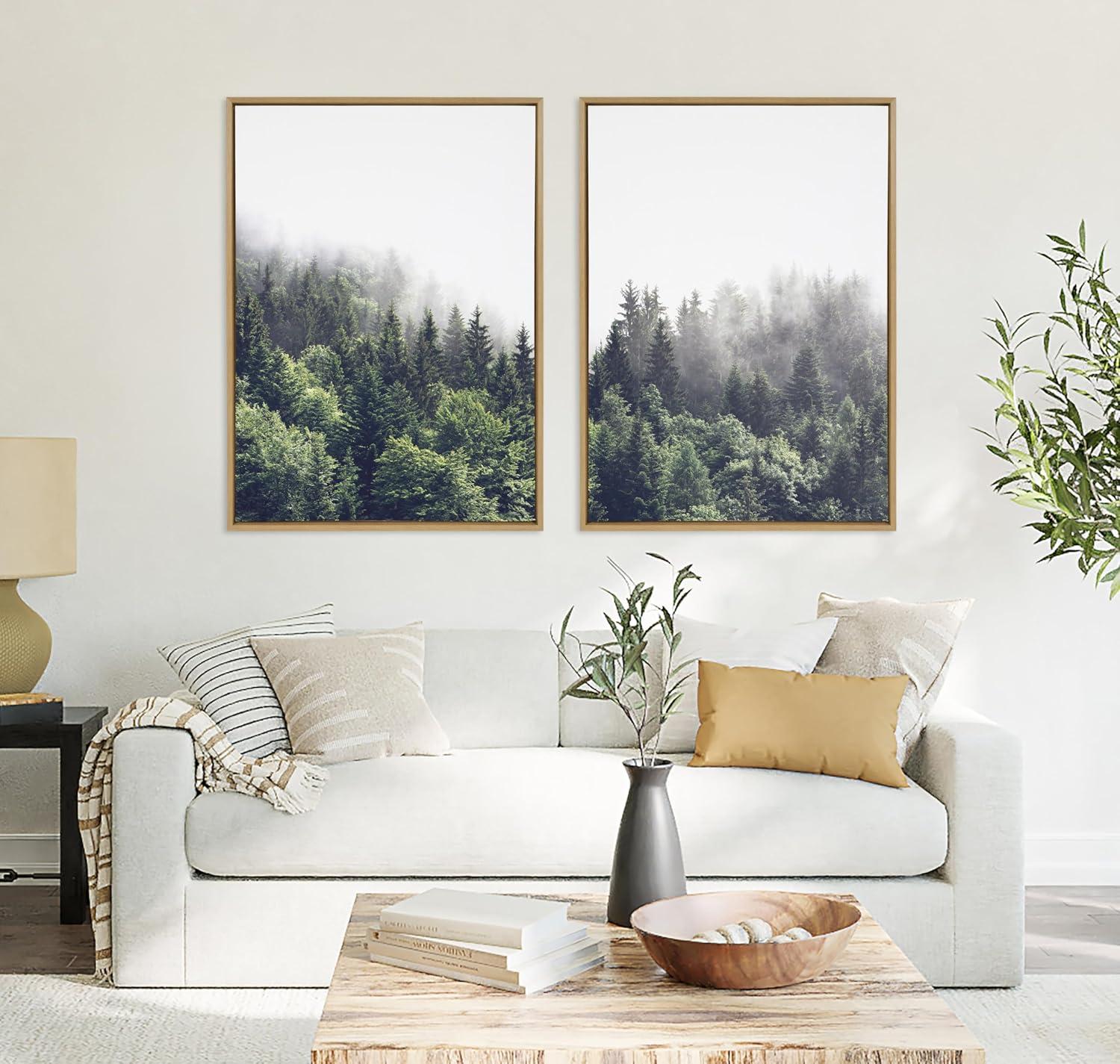 Kate & Laurel All Things Decor: Sylvie Forest Canvas Art, Home & Office Wall Decor Set