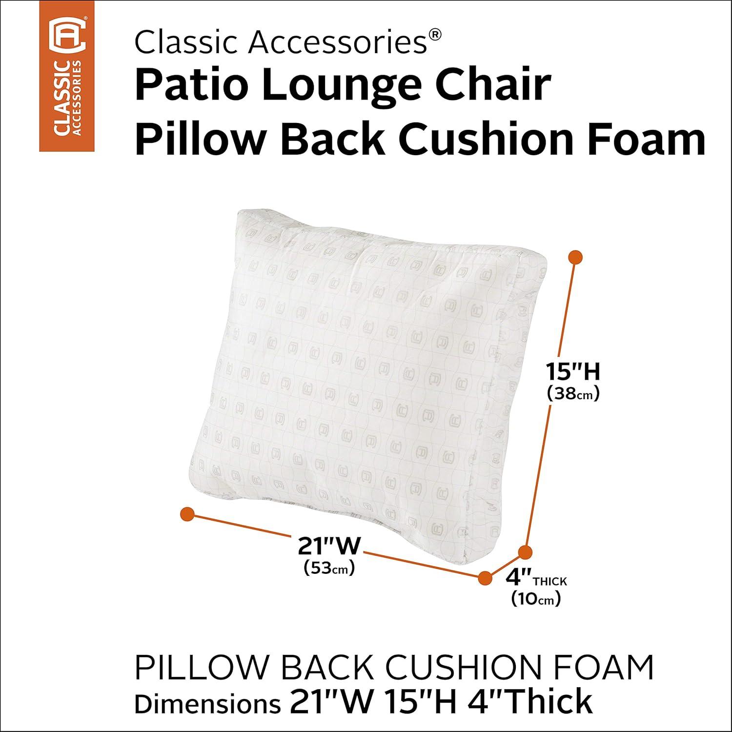 Classic Outdoor Lounge Chair Back Cushion