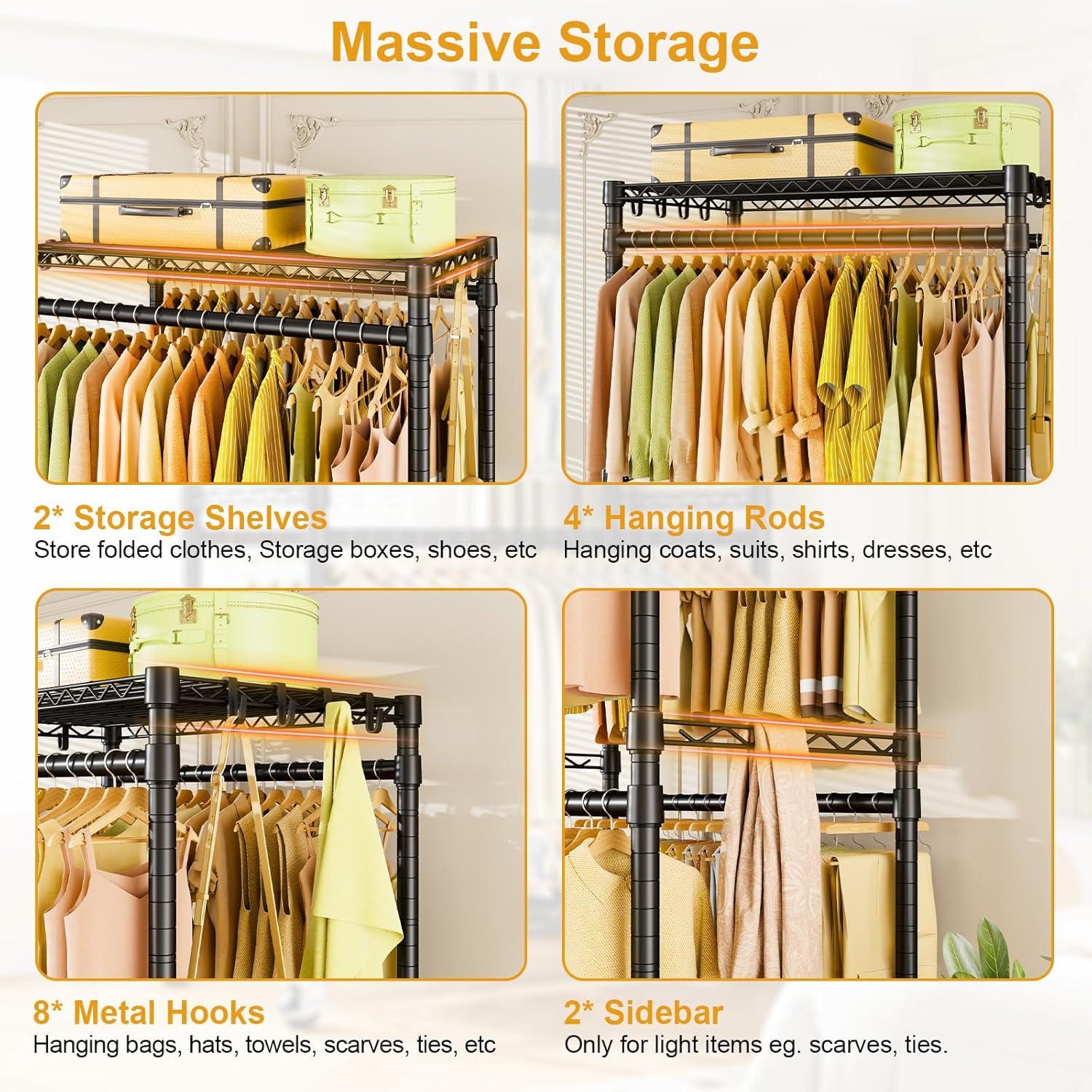 SOOTBA Rolling Clothes Hanger