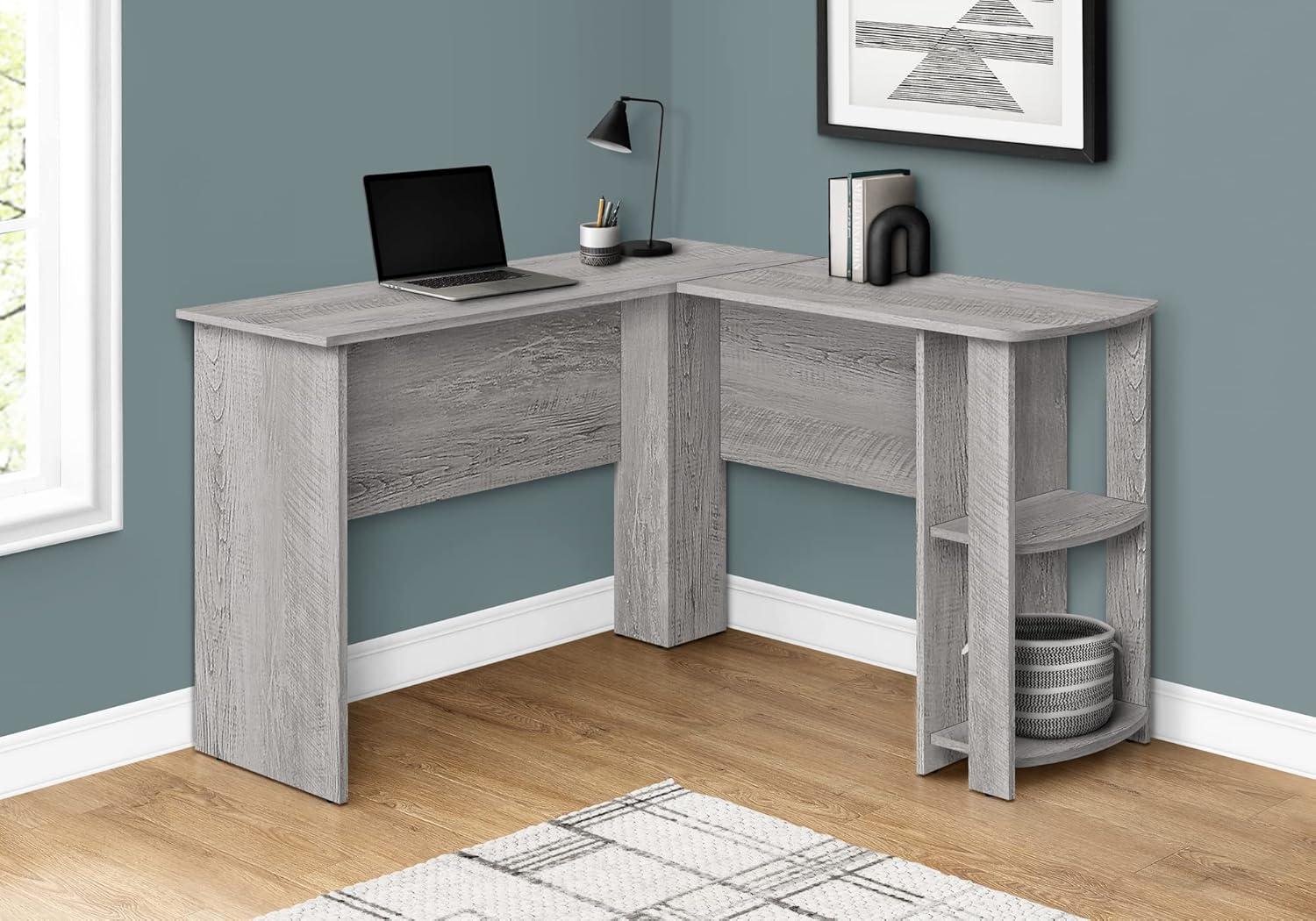 Monarch Specialties - Computer Desk, Corner, 48"L, L Shape, Work, Laptop, Grey Laminate