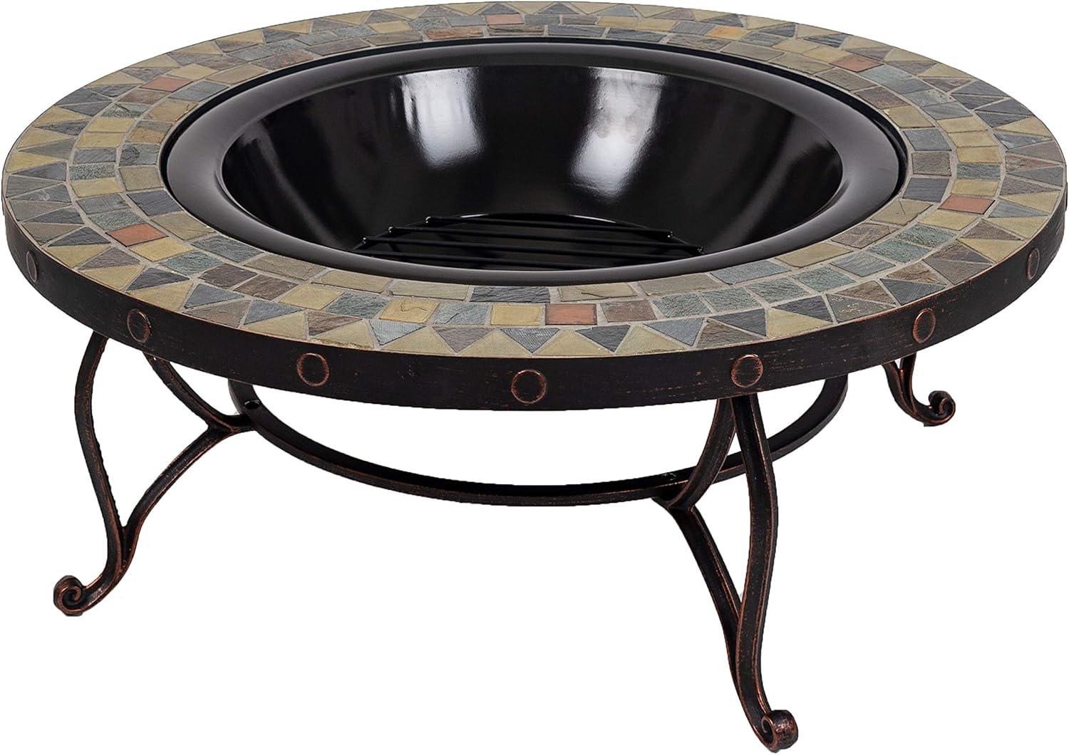 Pleasant Hearth Juniper Slate Top Fire Pit