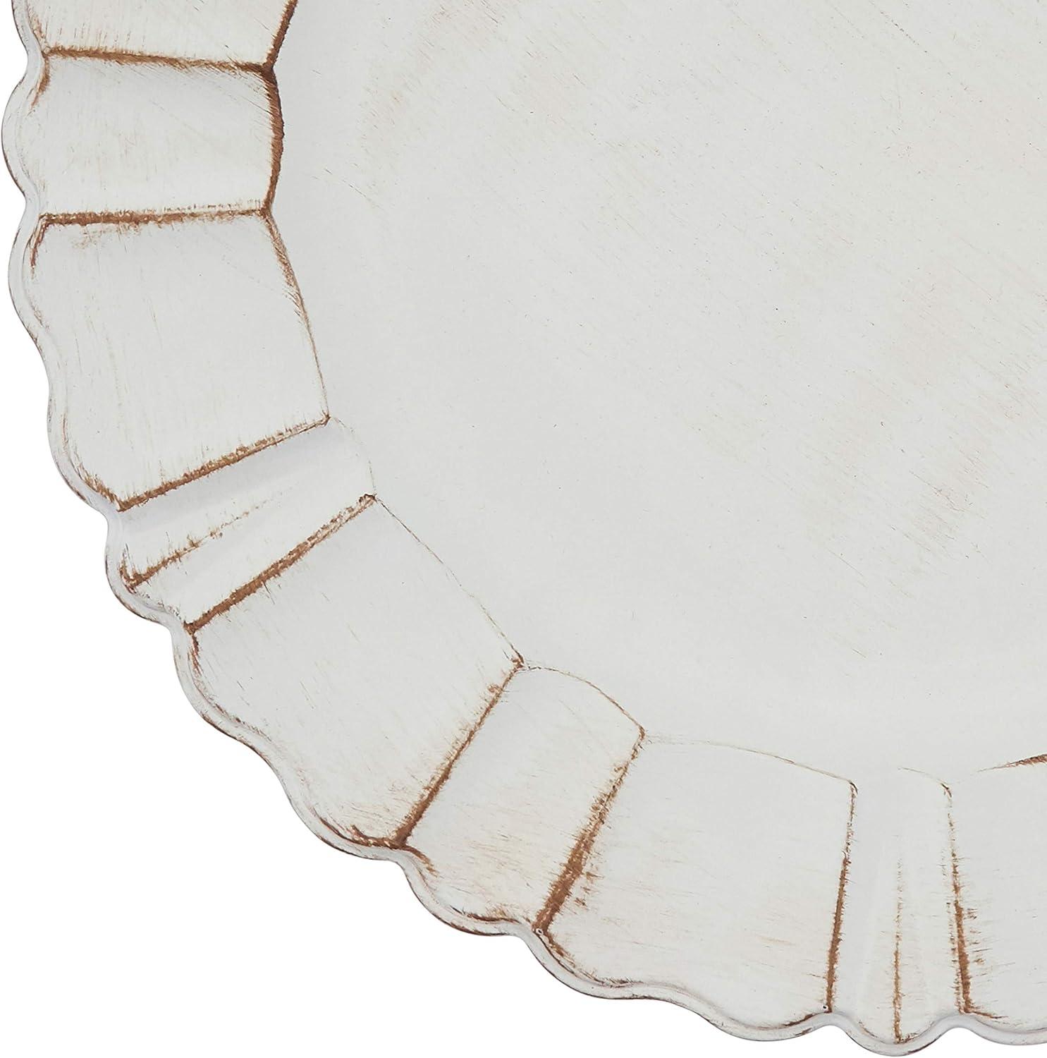 SARO  Scalloped Ruffled Design Charger Plates - Set of 4