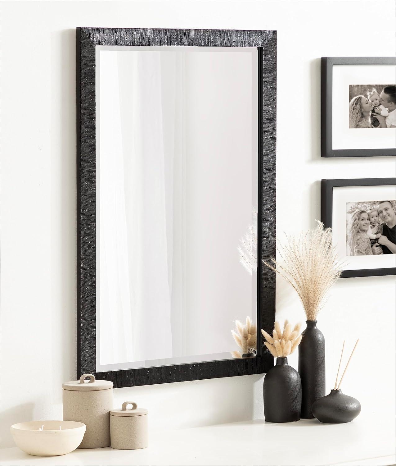 Hokku Designs Farhi Rectangle Embossed Bathroom Wall Mirror