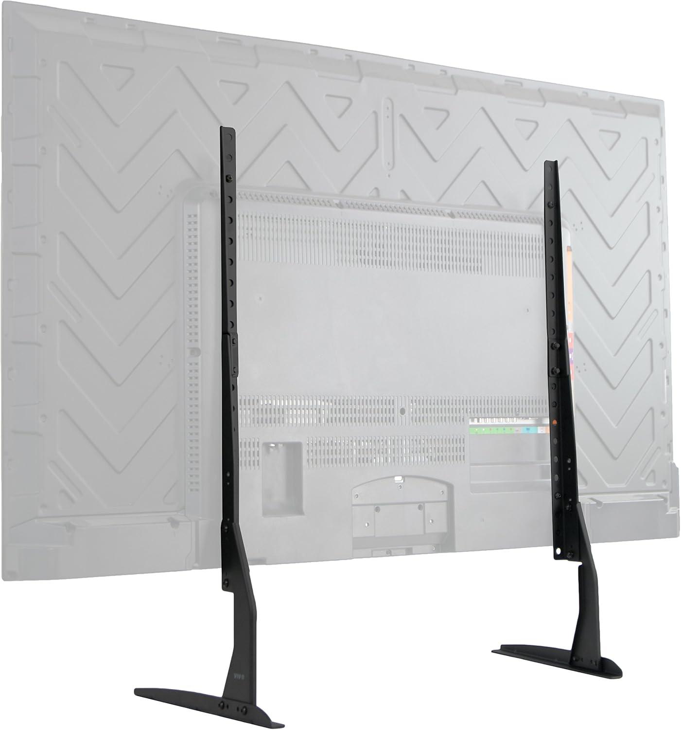 Adjustable Height Sleek Steel TV Stand for 22"-65" Screens