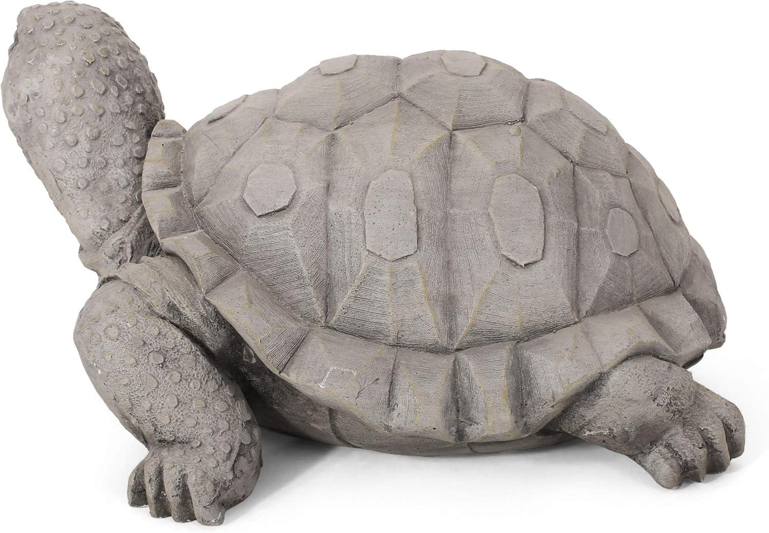 Christopher Knight Home Irwington Outdoor Turtle Statue, Dark Gray