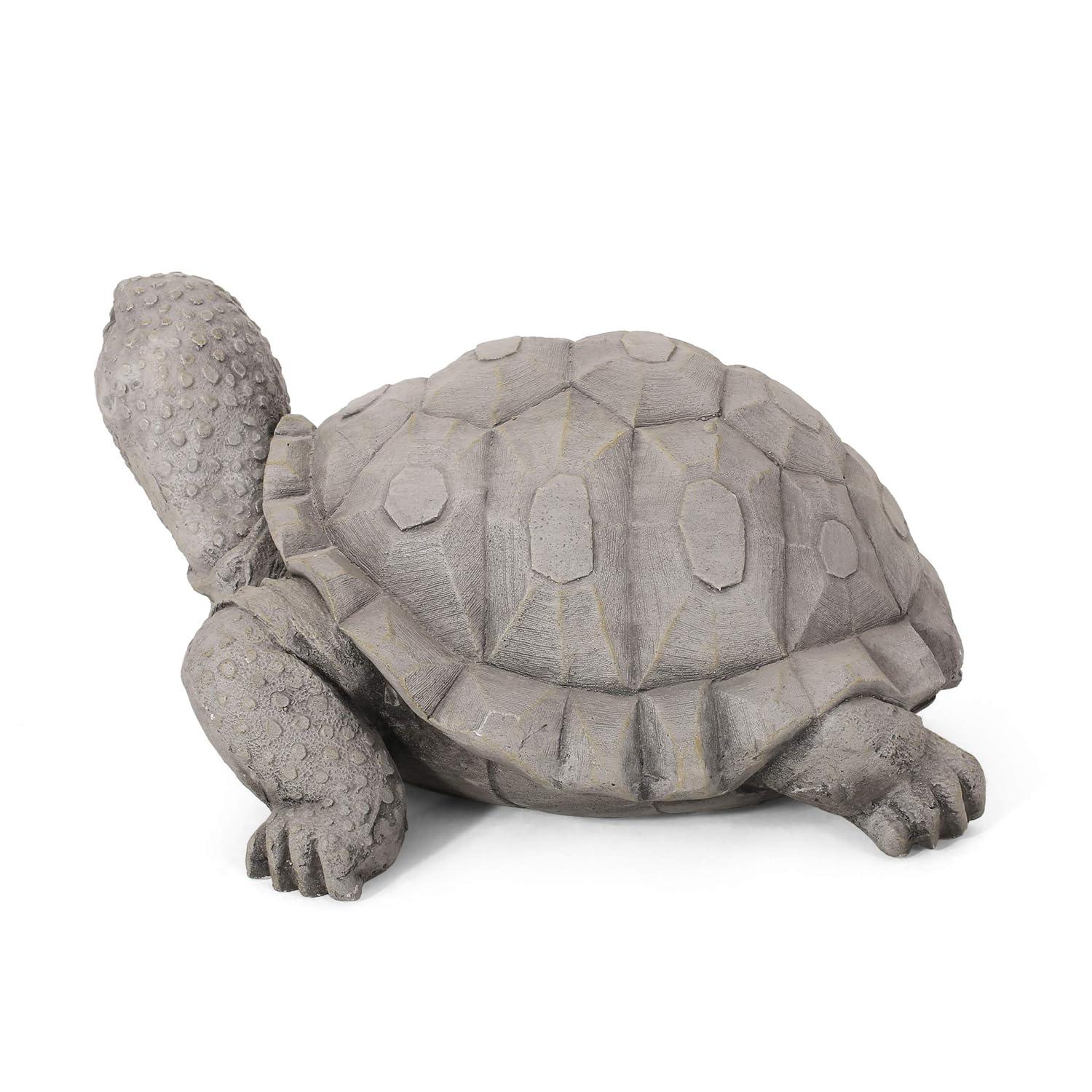 Christopher Knight Home Irwington Outdoor Turtle Statue, Dark Gray