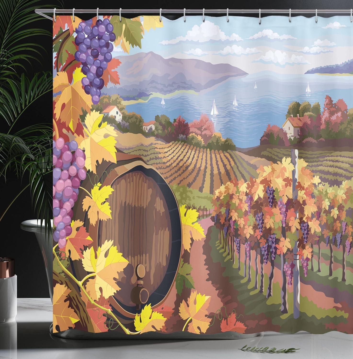 Ambesonne Retro Shower Curtain, Car Wash Sign Commercial, 69"Wx70"L, Red Teal