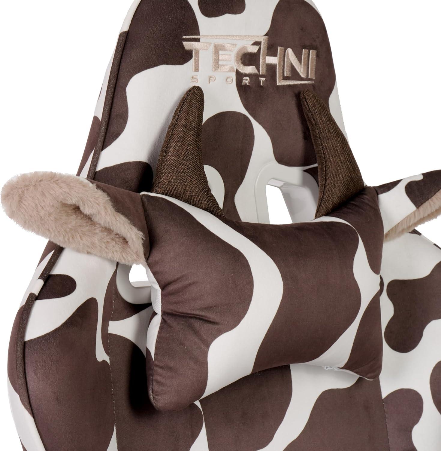 Inbox Zero Inbox Zero TS85 Brown COW Series Gaming Chair