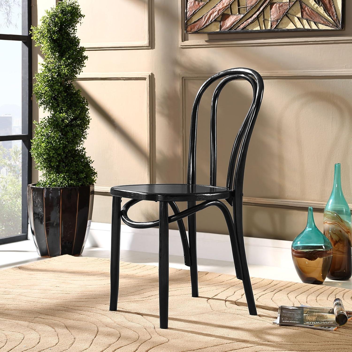 Eon Black Elm Wood Low Side Chair