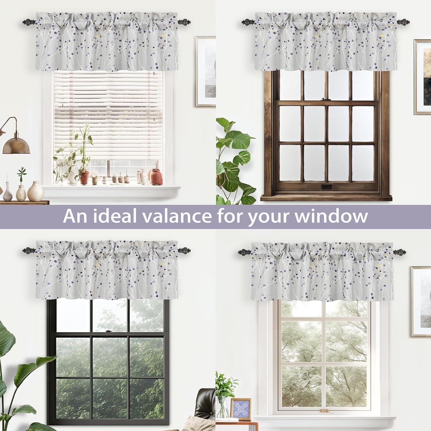 DriftAway Rod Pocket Energy Efficient Valances, 50" x 14"